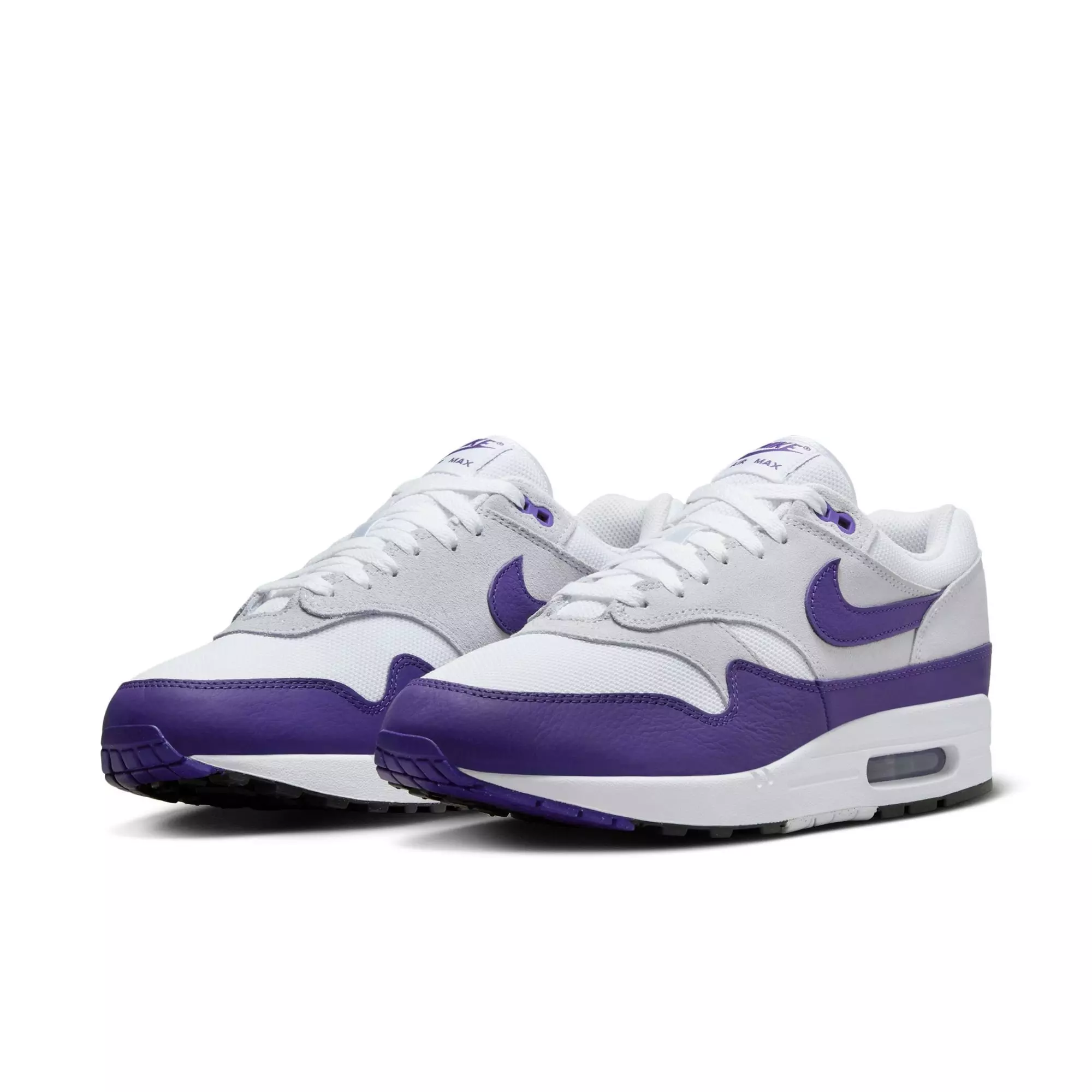Nike Air Max 1 SC "White/Field Purple/Football Grey/Black" Men's Shoe - WHITE/PURPLE