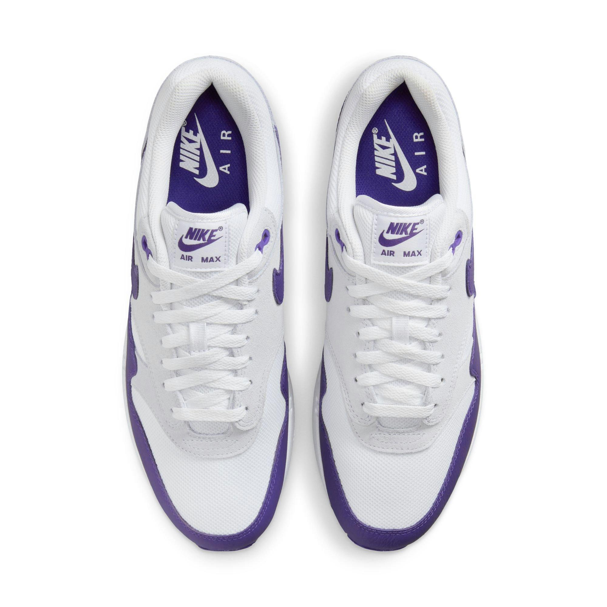 Nike Air Max 1 SC "White/Field Purple/Football Grey/Black" Men's Shoe - WHITE/PURPLE Thumbnail View 7