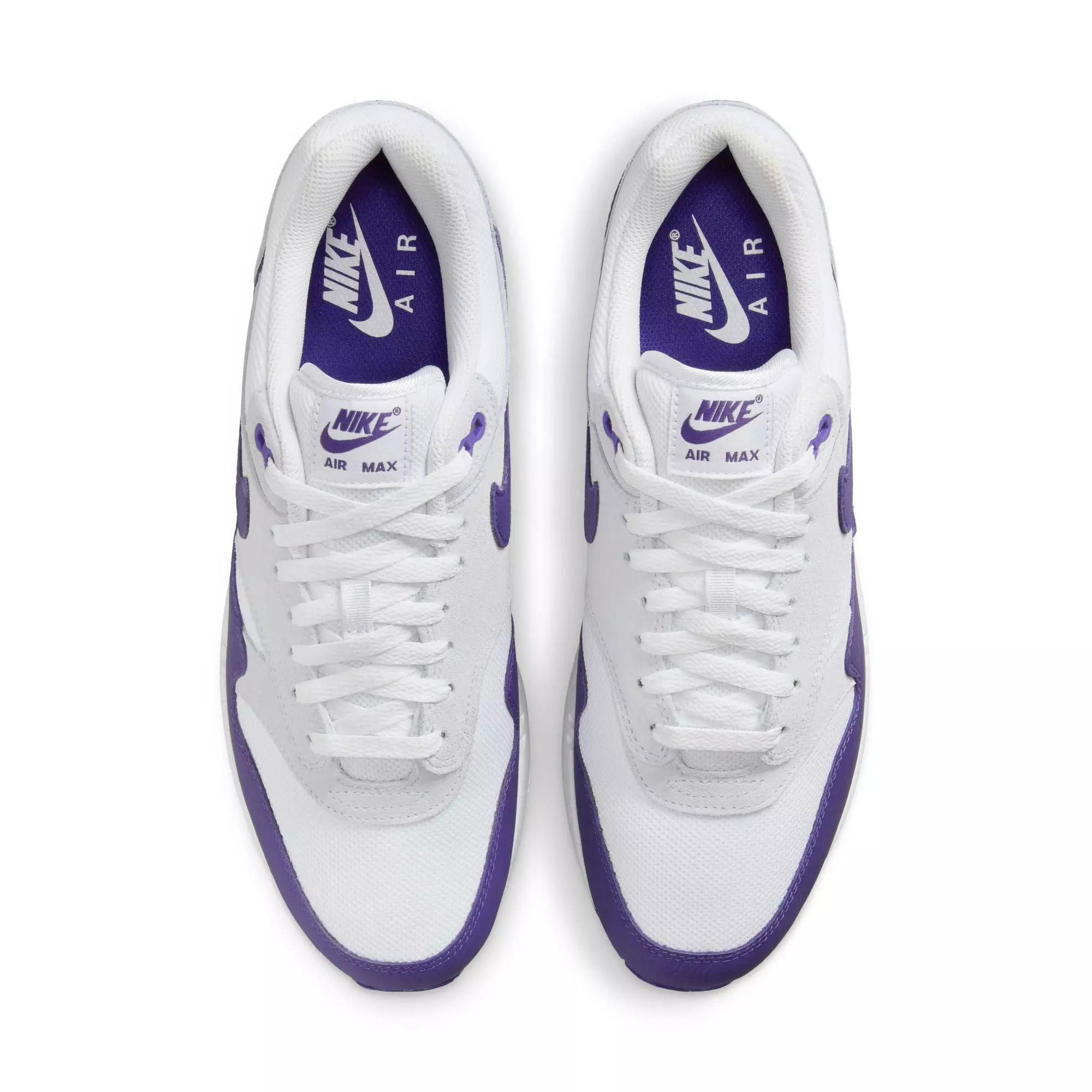 Nike Air Max 1 SC "White/Field Purple/Football Grey/Black" Men's Shoe - WHITE/PURPLE