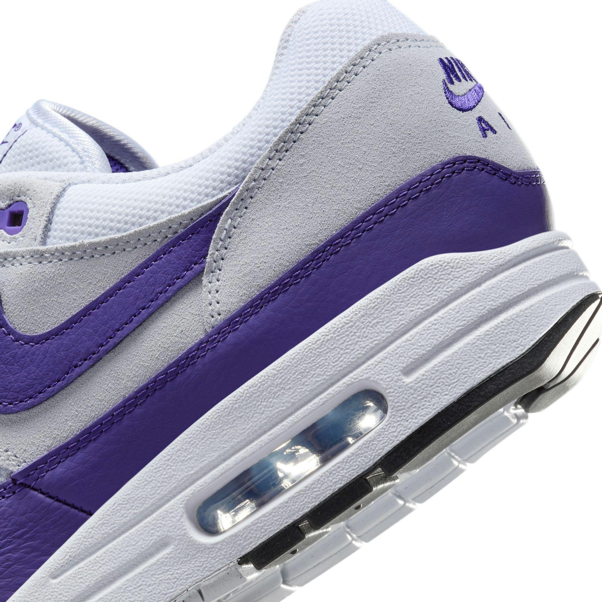 Nike Air Max 1 SC "White/Field Purple/Football Grey/Black" Men's Shoe - WHITE/PURPLE Thumbnail View 10