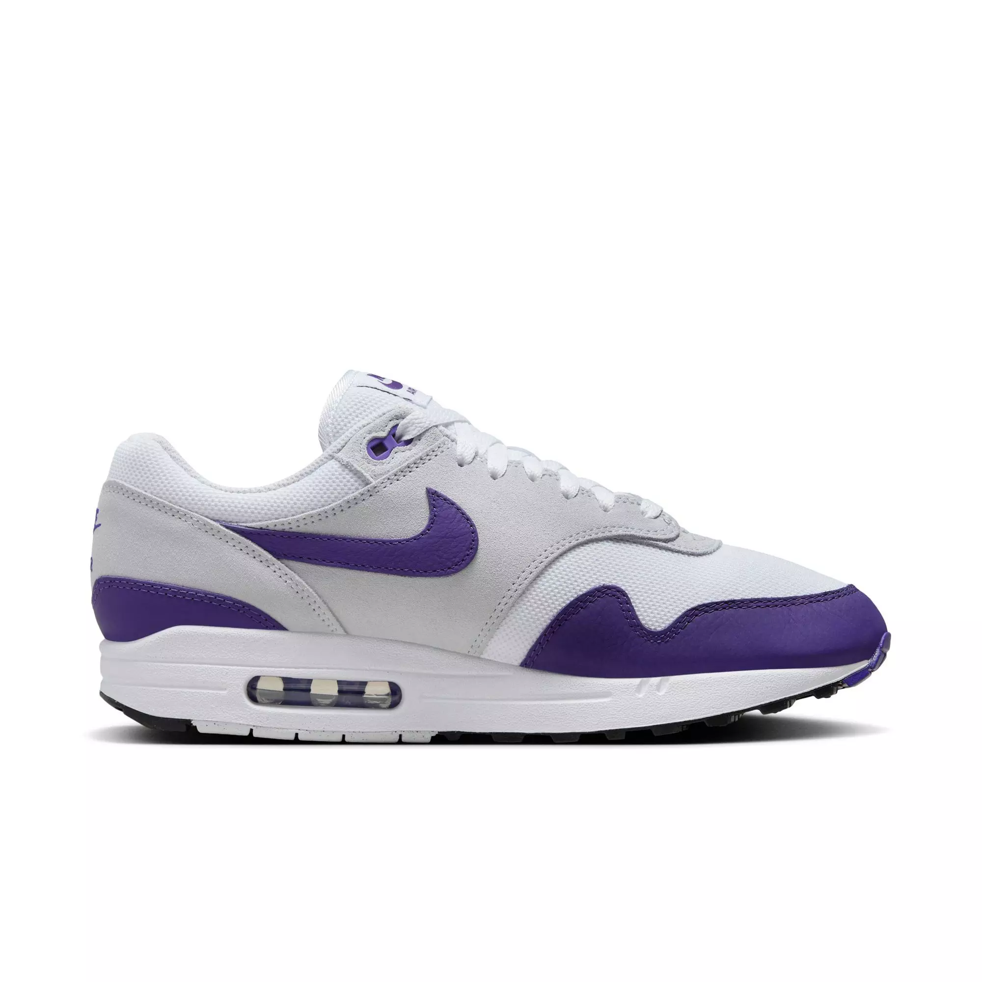 Nike Air Max 1 SC "White/Field Purple/Football Grey/Black" Men's Shoe - WHITE/PURPLE