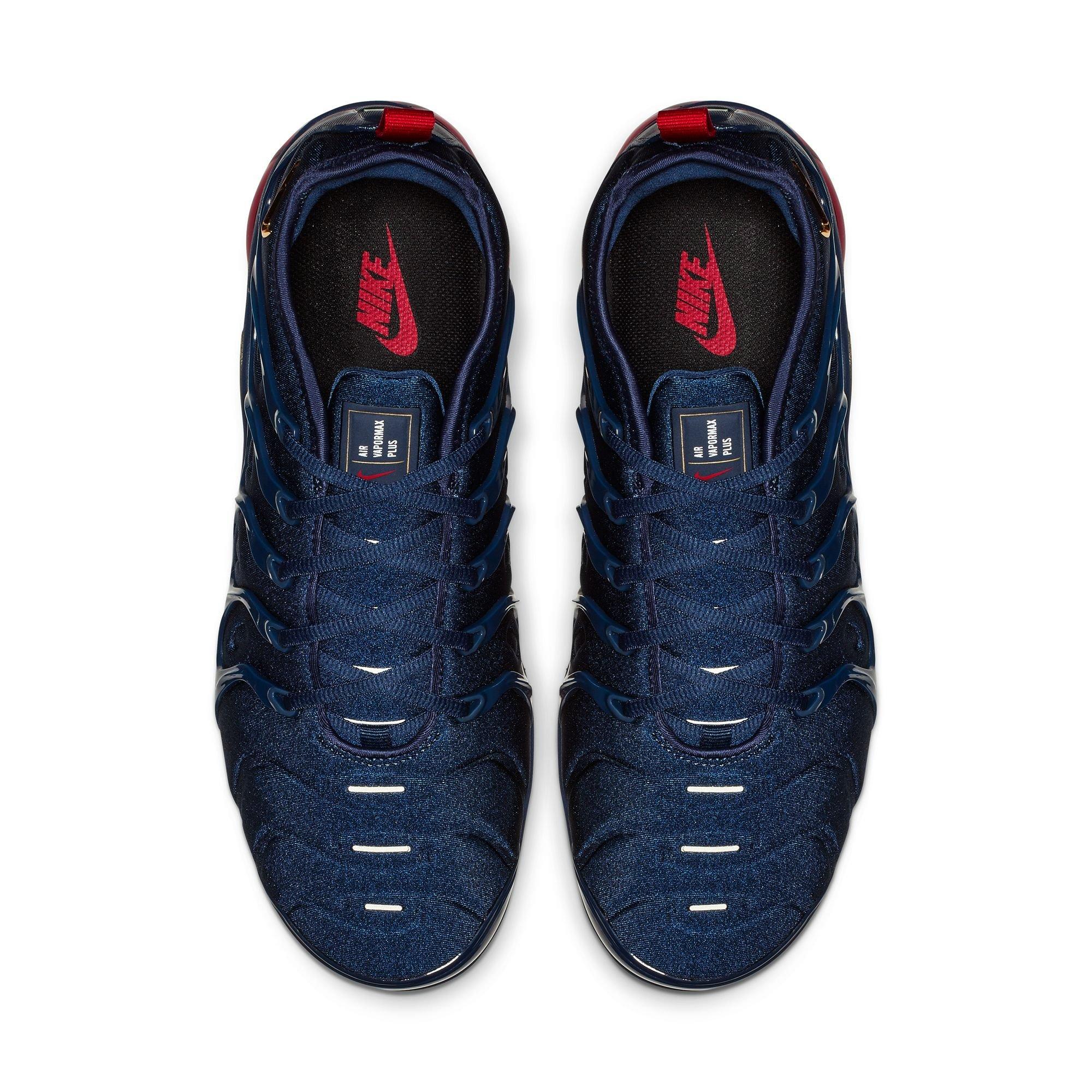 Navy blue nike air vapormax plus best sale