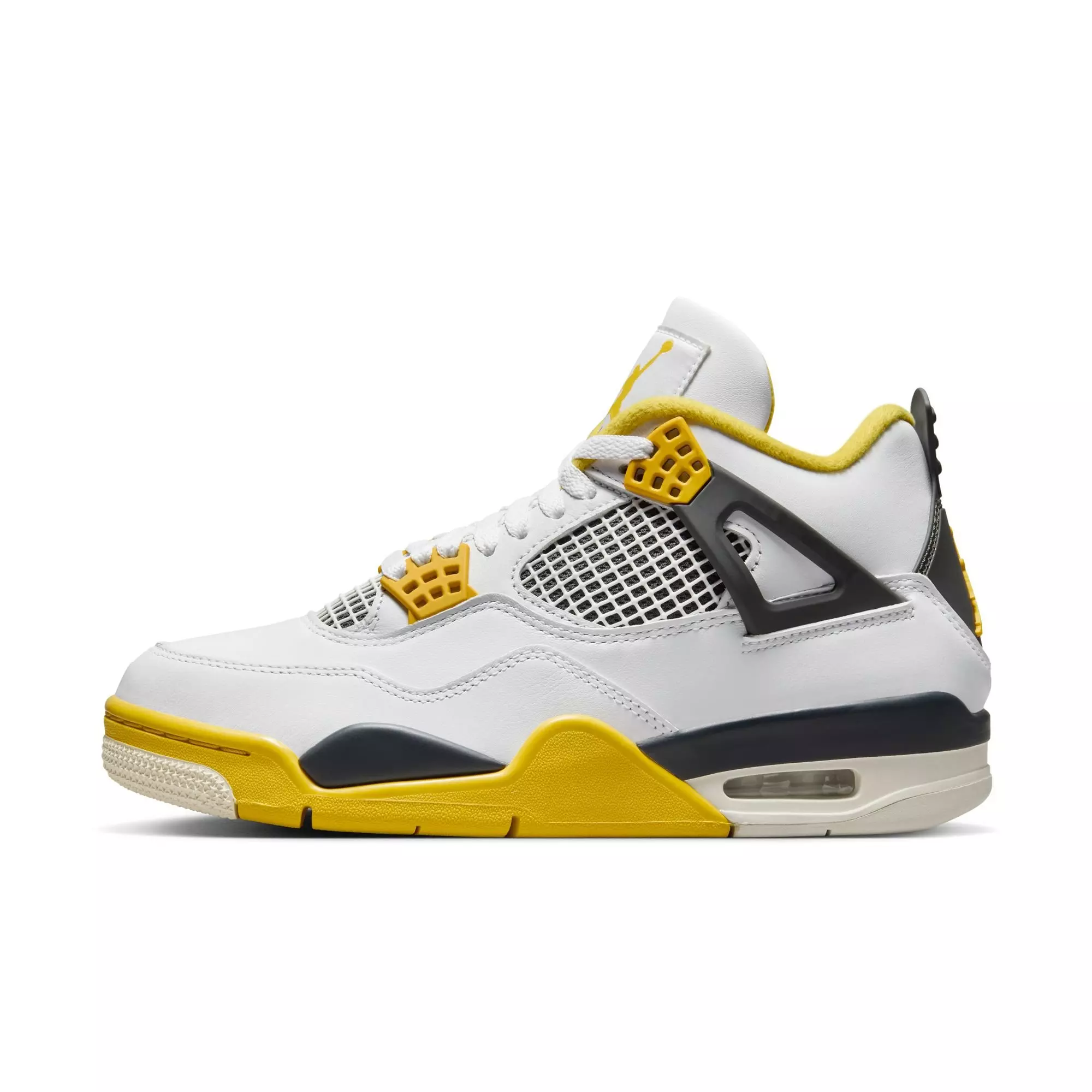 Jordan 4 Retro "Vivid Sulfur" Women's Shoe - WHITE/COCONUT MILK/VIVID SULFUR