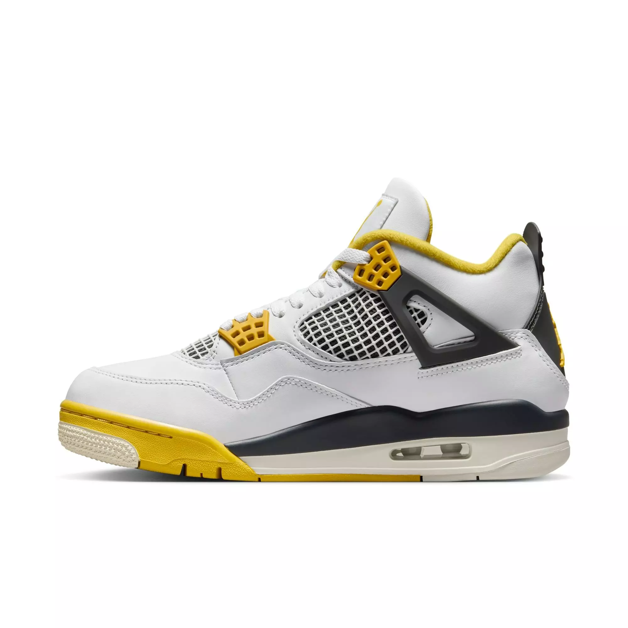 Jordan 4 Retro "Vivid Sulfur" Women's Shoe - WHITE/COCONUT MILK/VIVID SULFUR