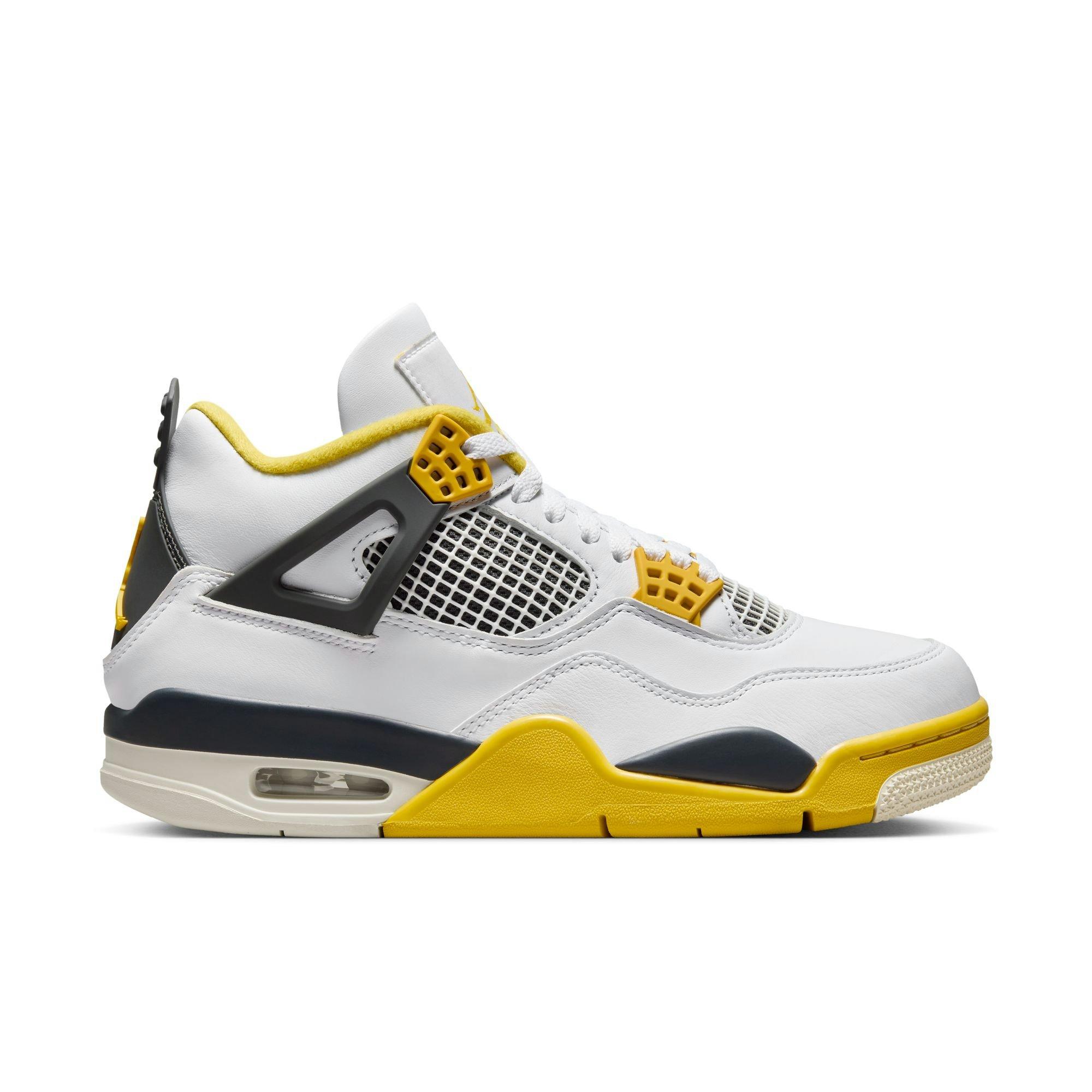 Jordan 4 Retro "Vivid Sulfur" Women's Shoe - WHITE/COCONUT MILK/VIVID SULFUR