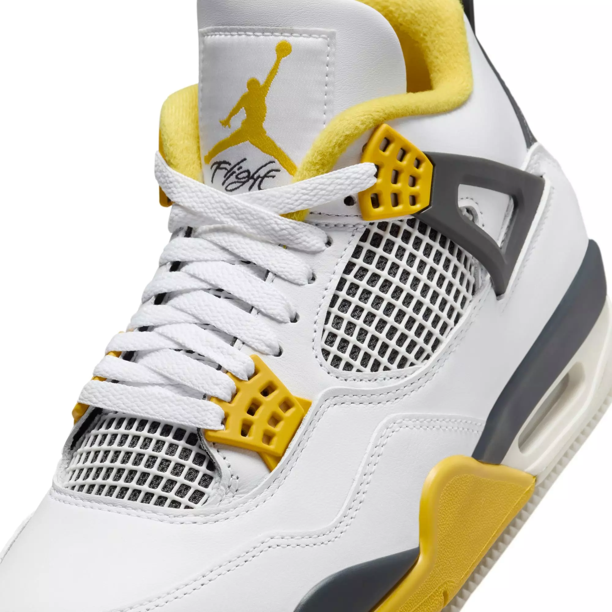 Jordan 4 Retro "Vivid Sulfur" Women's Shoe - WHITE/COCONUT MILK/VIVID SULFUR