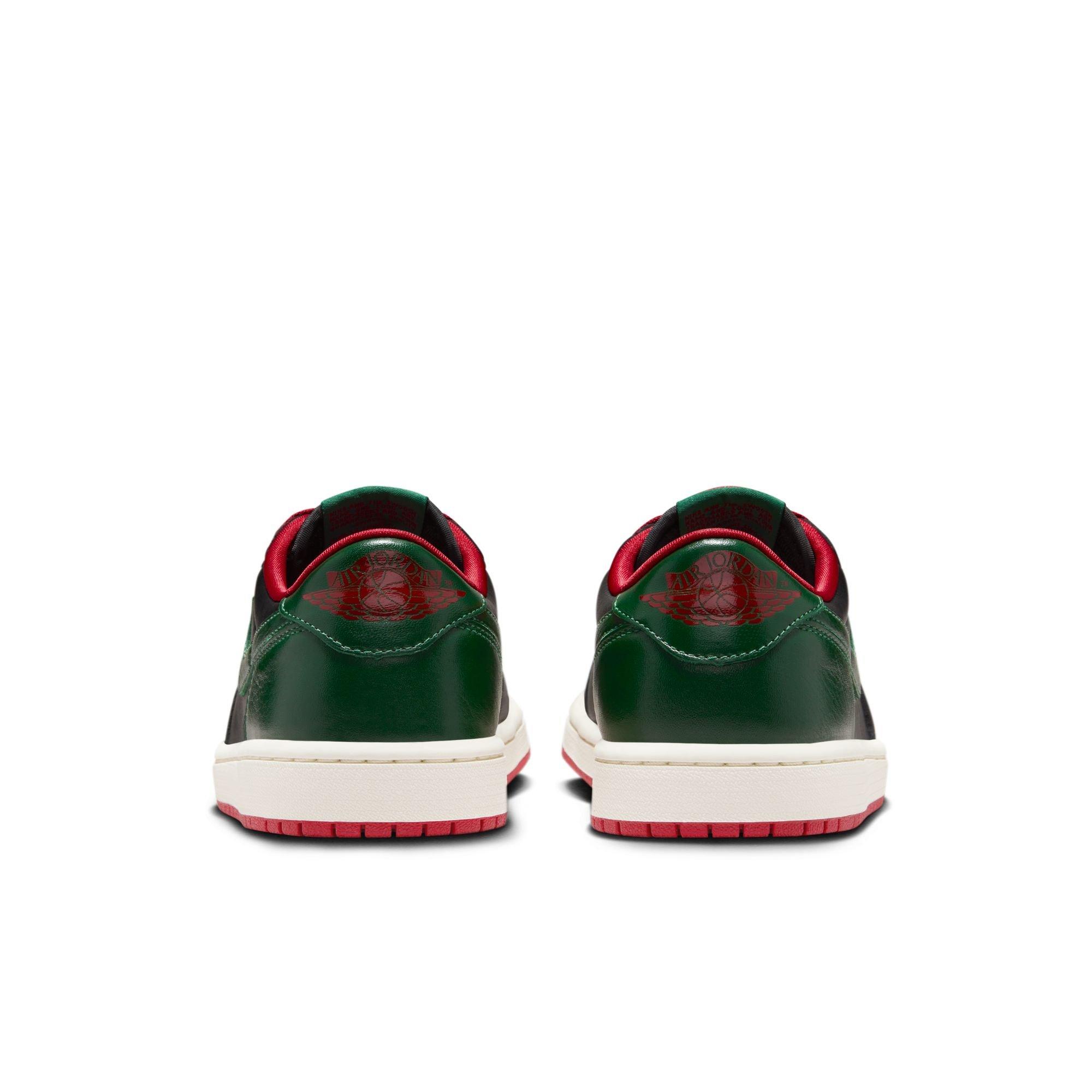 Jordan 1 Low OG "Gorge Green" Women's Shoe - BLACK/GORGE GREEN/VARSITY RED Thumbnail View 9