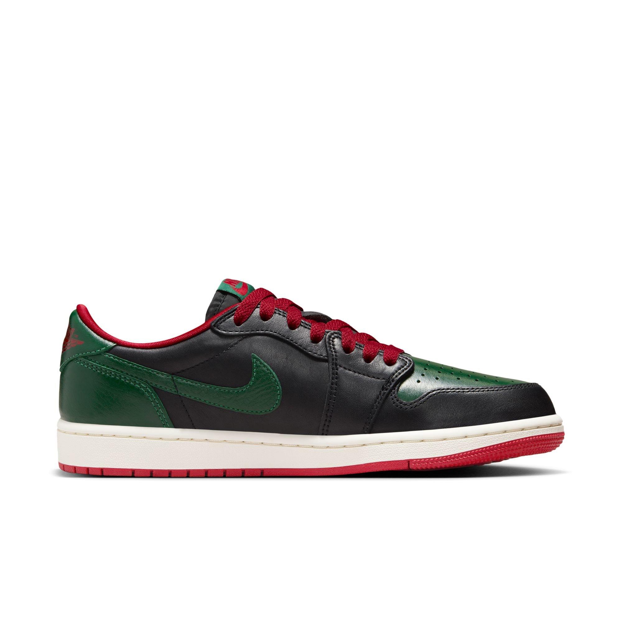 Jordan 1 Low OG "Gorge Green" Women's Shoe - BLACK/GORGE GREEN/VARSITY RED Thumbnail View 2