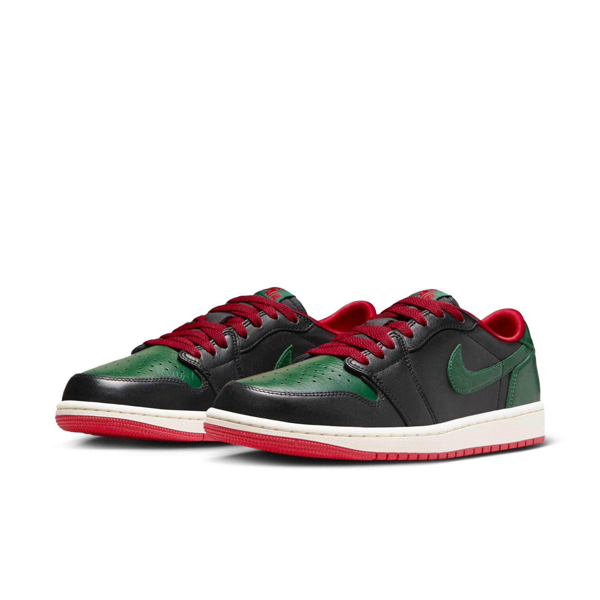 Jordan 1 Low OG "Gorge Green" Women's Shoe - BLACK/GORGE GREEN/VARSITY RED Thumbnail View 3