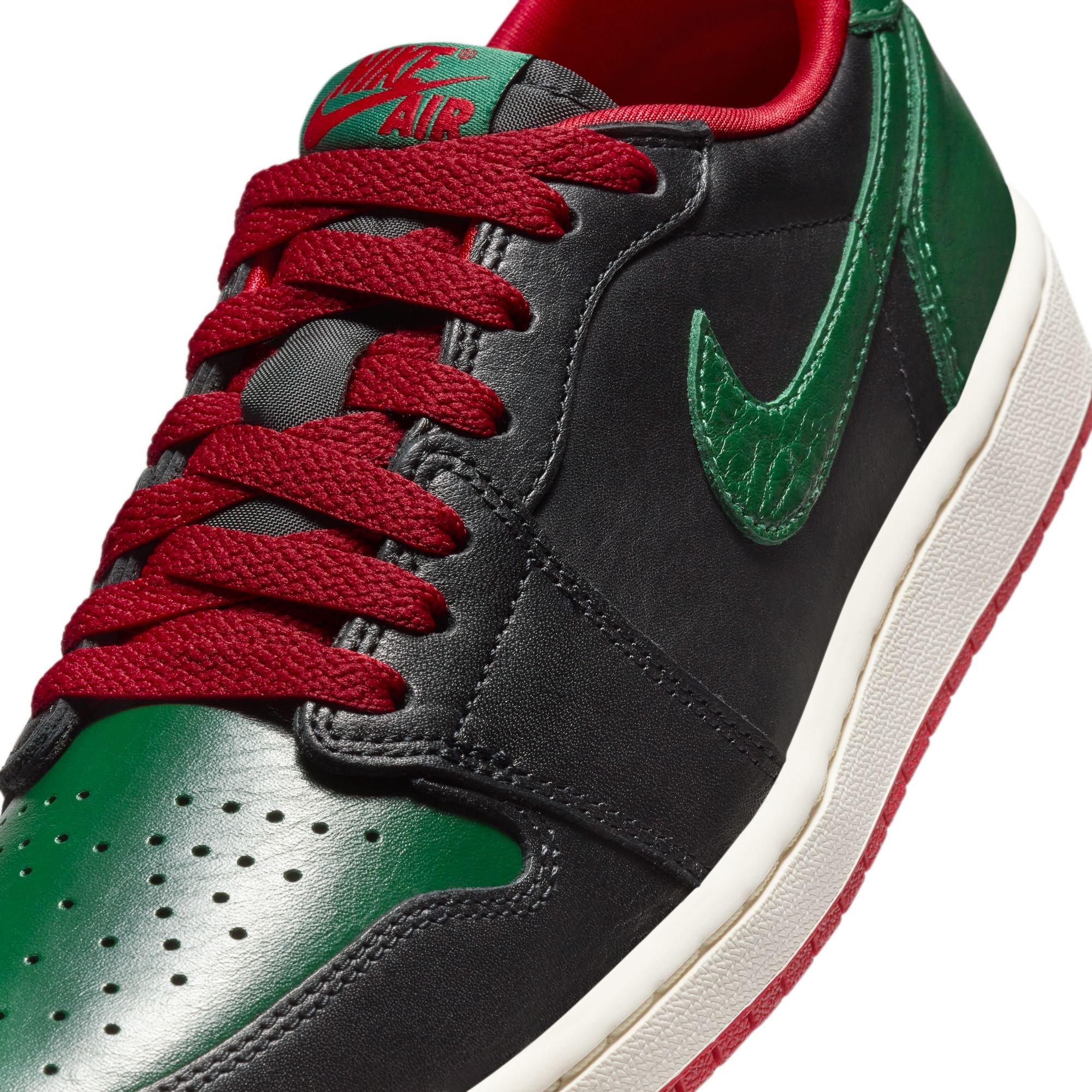 Jordan 1 Low OG "Gorge Green" Women's Shoe - BLACK/GORGE GREEN/VARSITY RED Thumbnail View 4