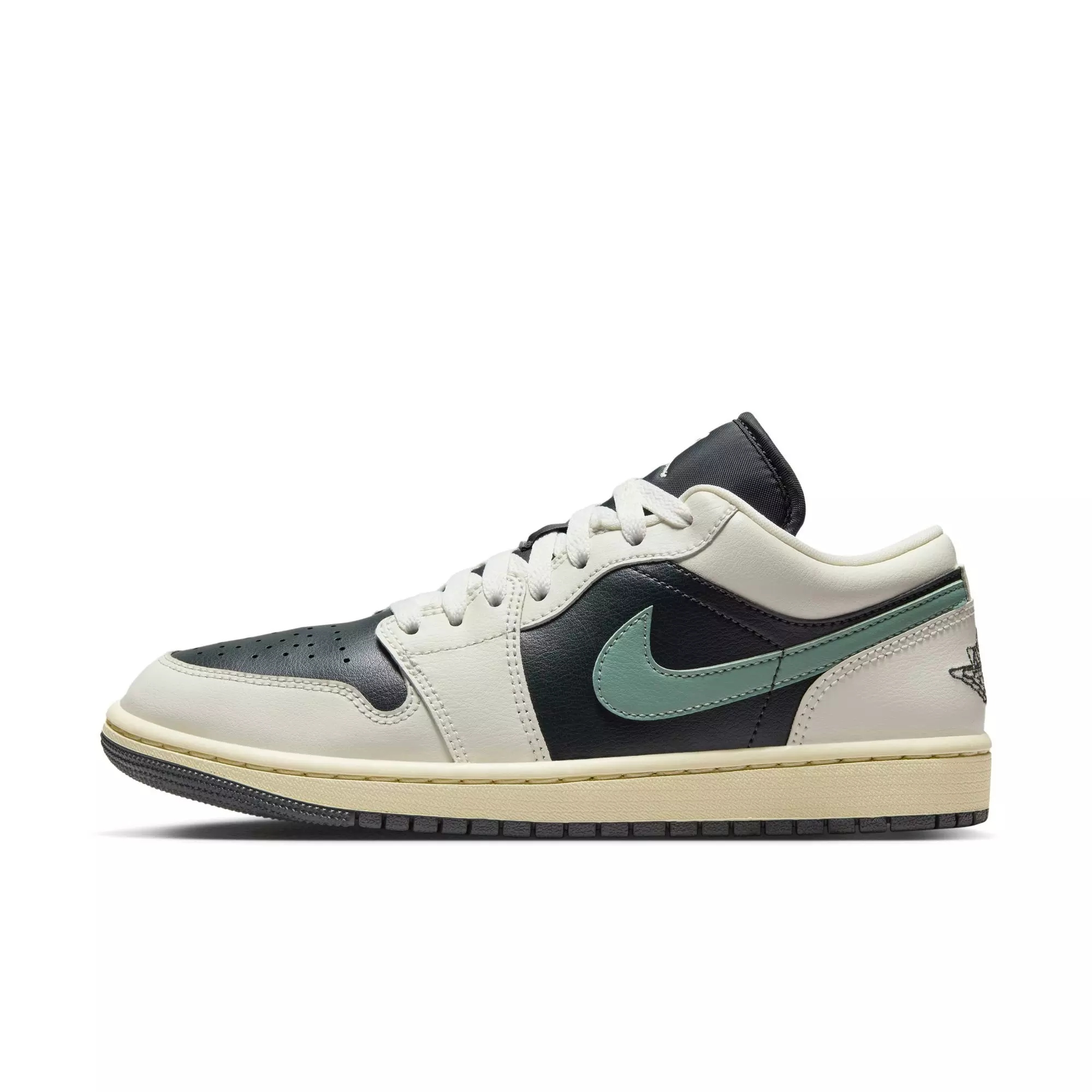 Jordan 1 Low "Anthracite/Jade Smoke/Sail/Legend Sand" Women's Shoe - GREEN