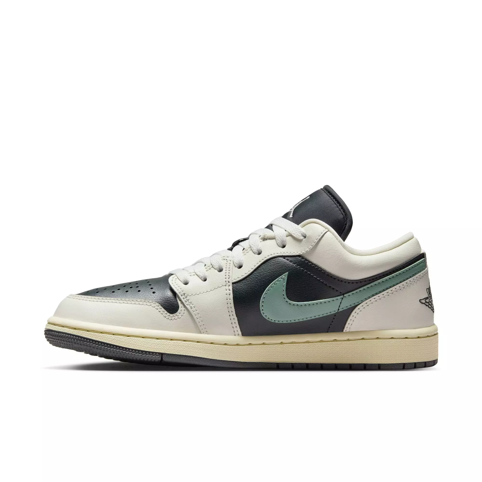 Jordan 1 Low "Anthracite/Jade Smoke/Sail/Legend Sand" Women's Shoe - GREEN