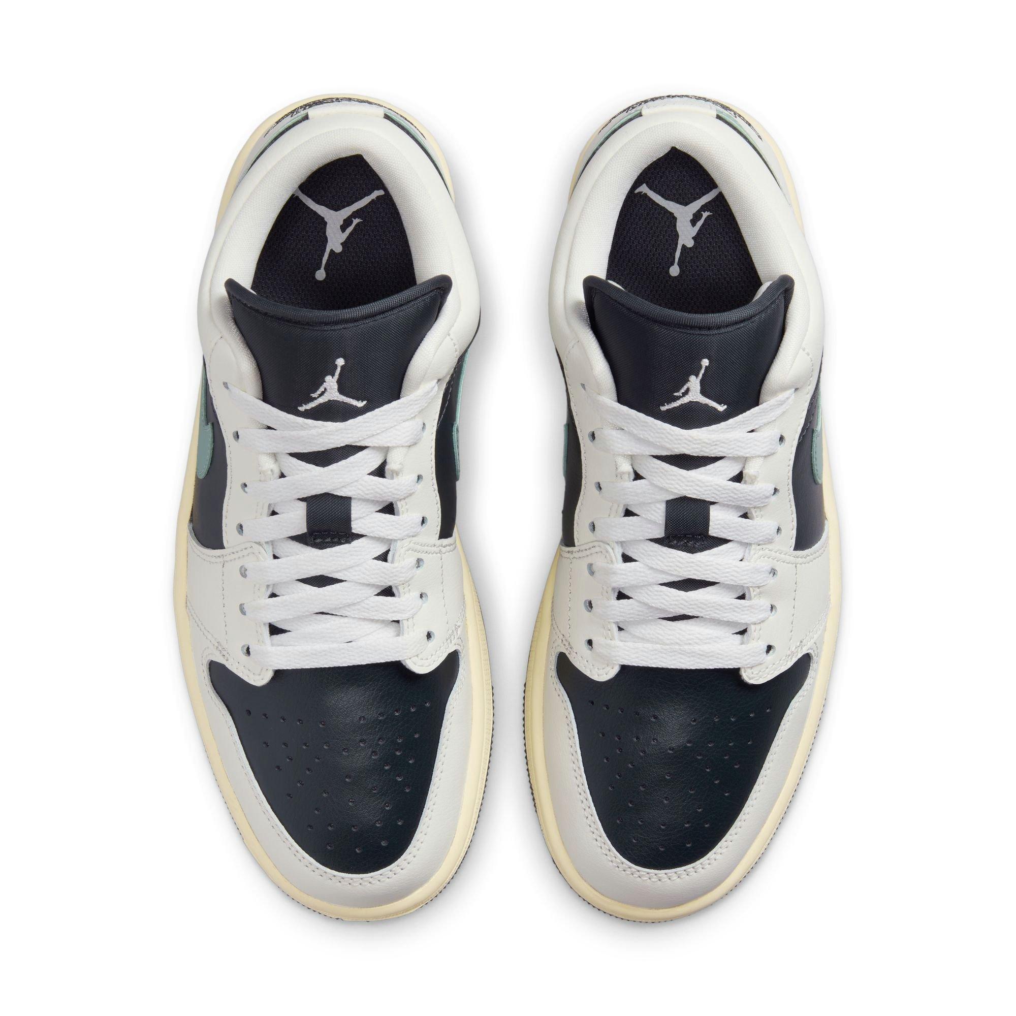 Jordan 1 Low "Anthracite/Jade Smoke/Sail/Legend Sand" Women's Shoe - GREEN Thumbnail View 7