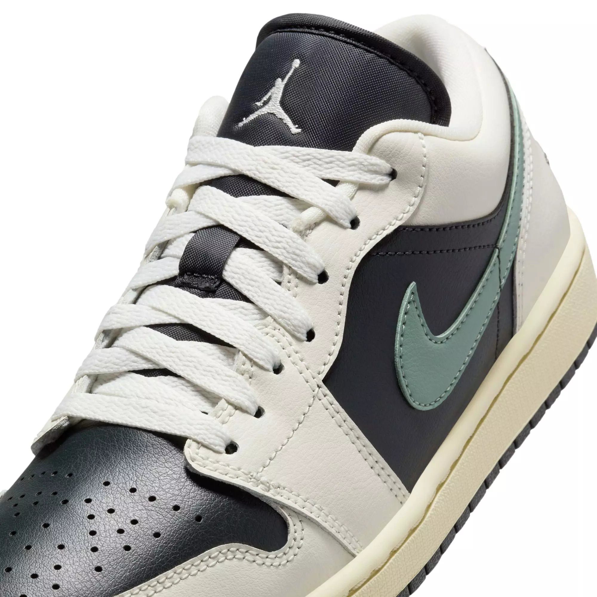 Jordan 1 Low "Anthracite/Jade Smoke/Sail/Legend Sand" Women's Shoe - GREEN