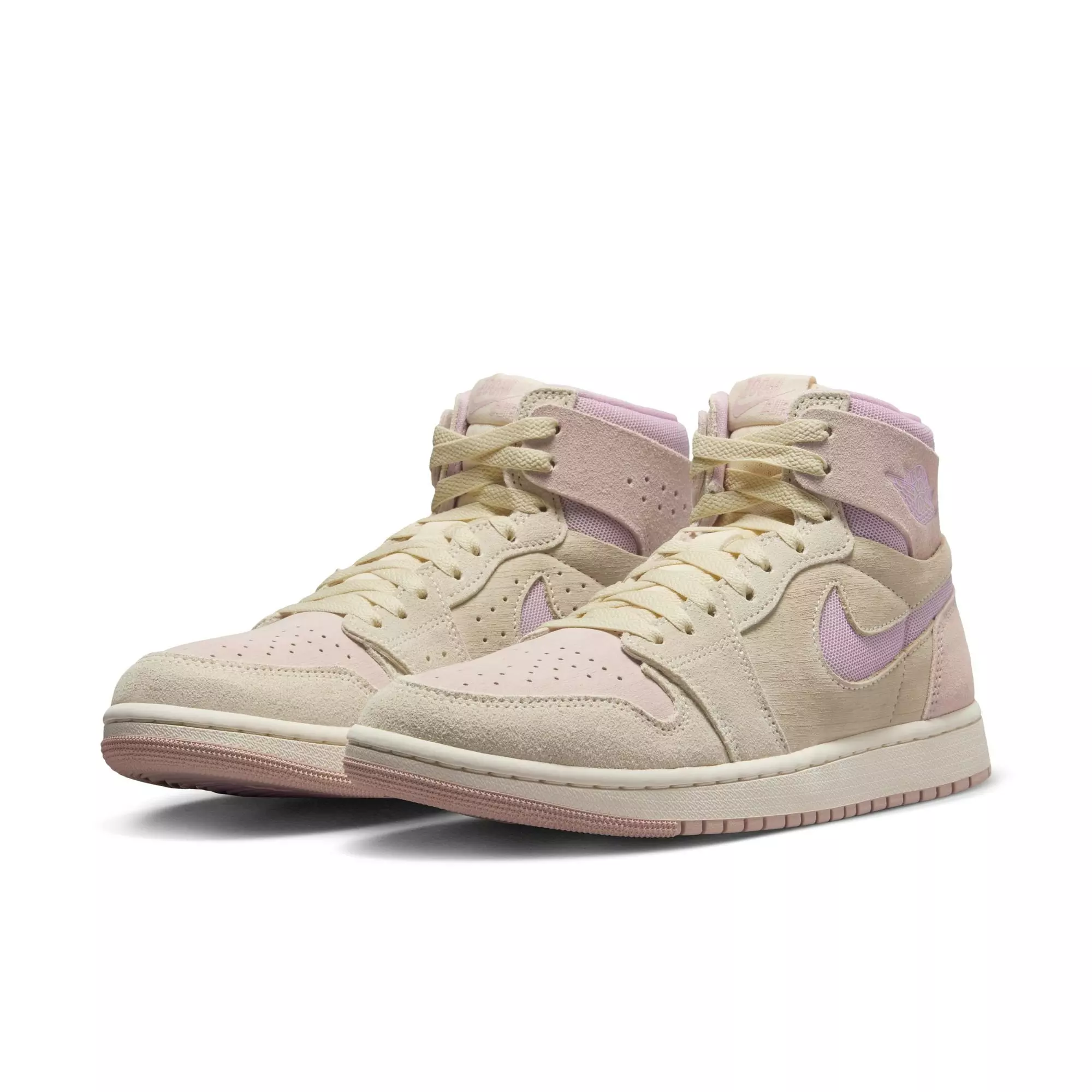 Jordan 1 Zoom CMFT 2 "Muslin/Plum Chalk/Particle Beige/Sail" Women's Shoe - OFF-WHITE