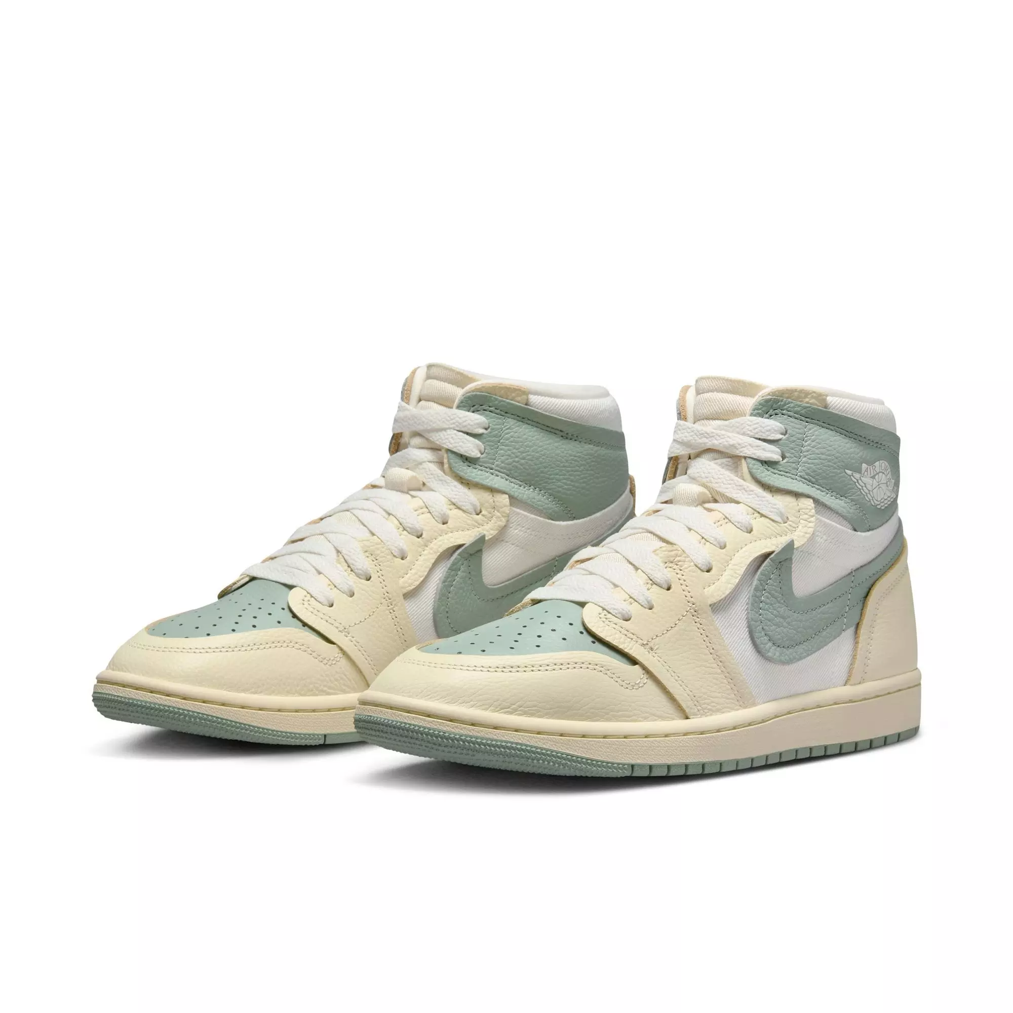 Jordan 1 High Method of Make "Legend Sand/Jade Smoke/Sail/Muslin" Women's Shoe