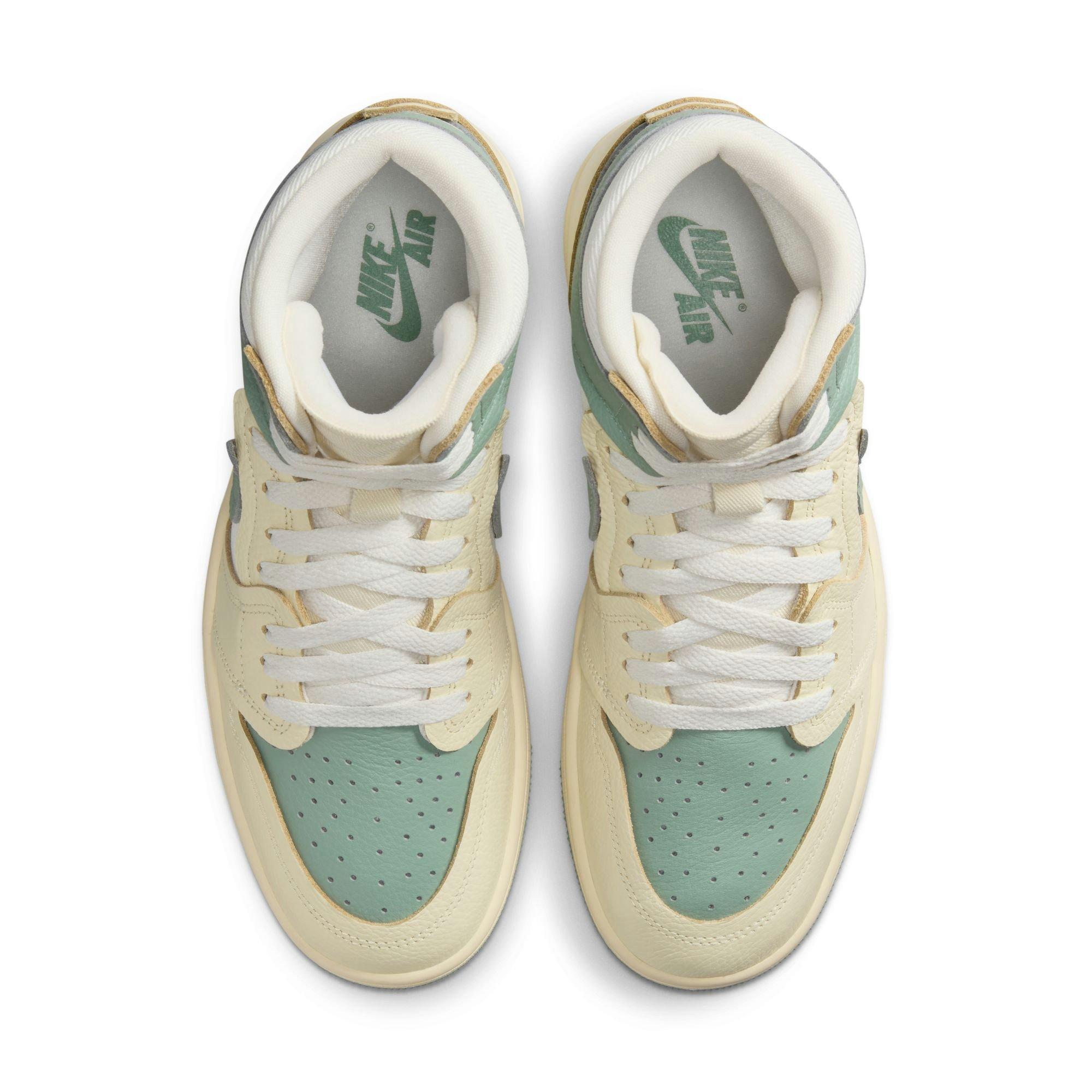 Jordan 1 High Method of Make "Legend Sand/Jade Smoke/Sail/Muslin" Women's Shoe - GREEN Thumbnail View 7