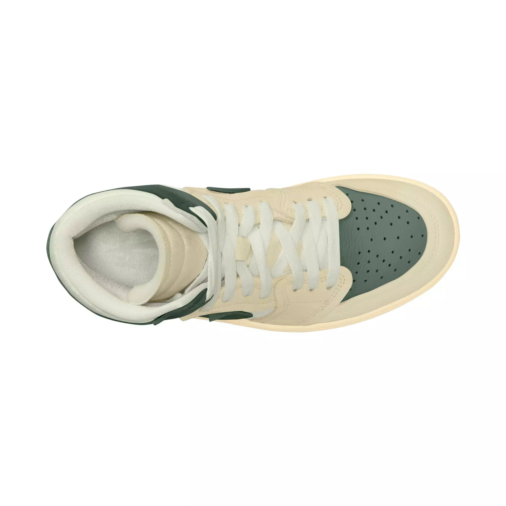 Jordan 1 High Method of Make "Legend Sand/Jade Smoke/Sail/Muslin" Women's Shoe - GREEN