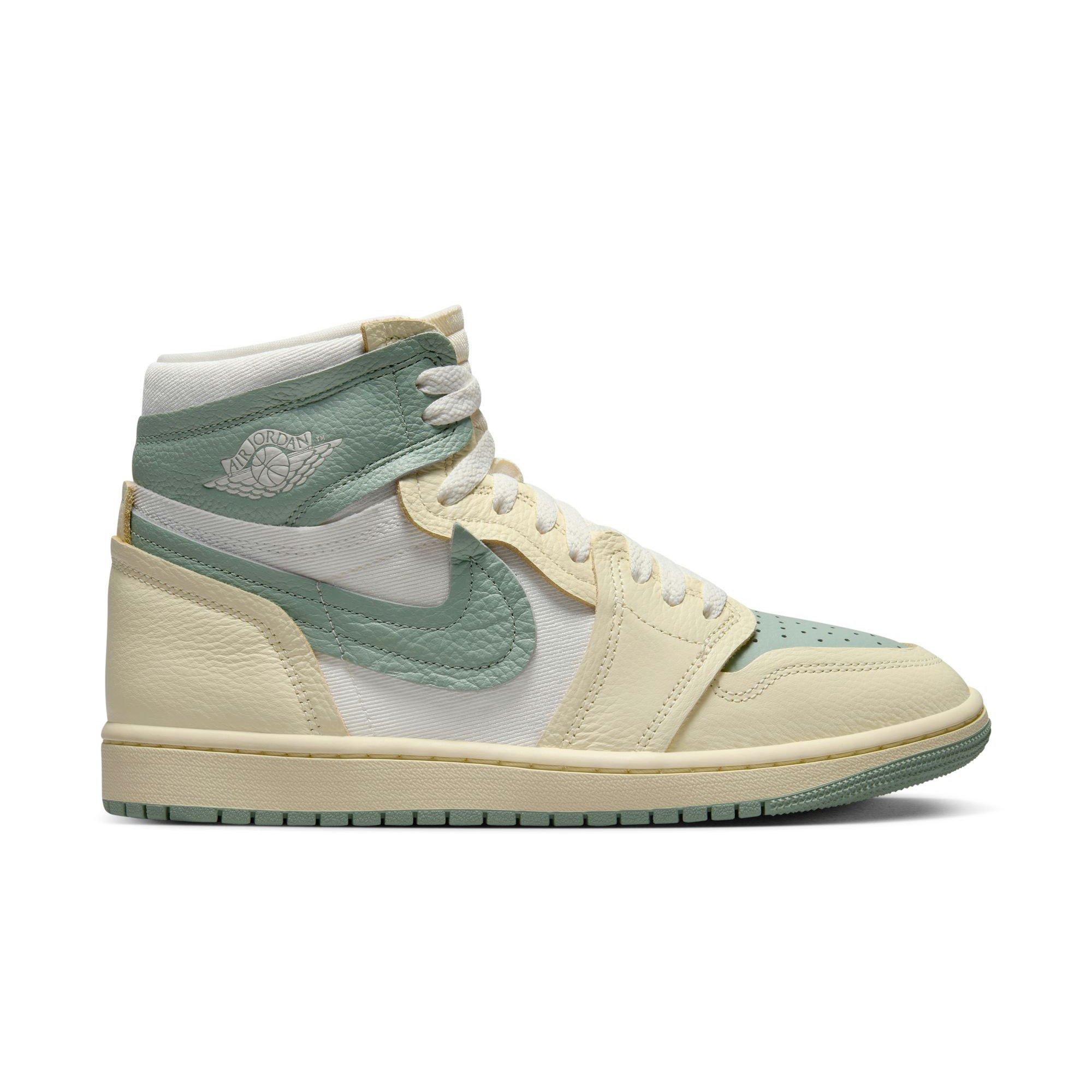 Jordan 1 High Method of Make "Legend Sand/Jade Smoke/Sail/Muslin" Women's Shoe - GREEN Thumbnail View 1