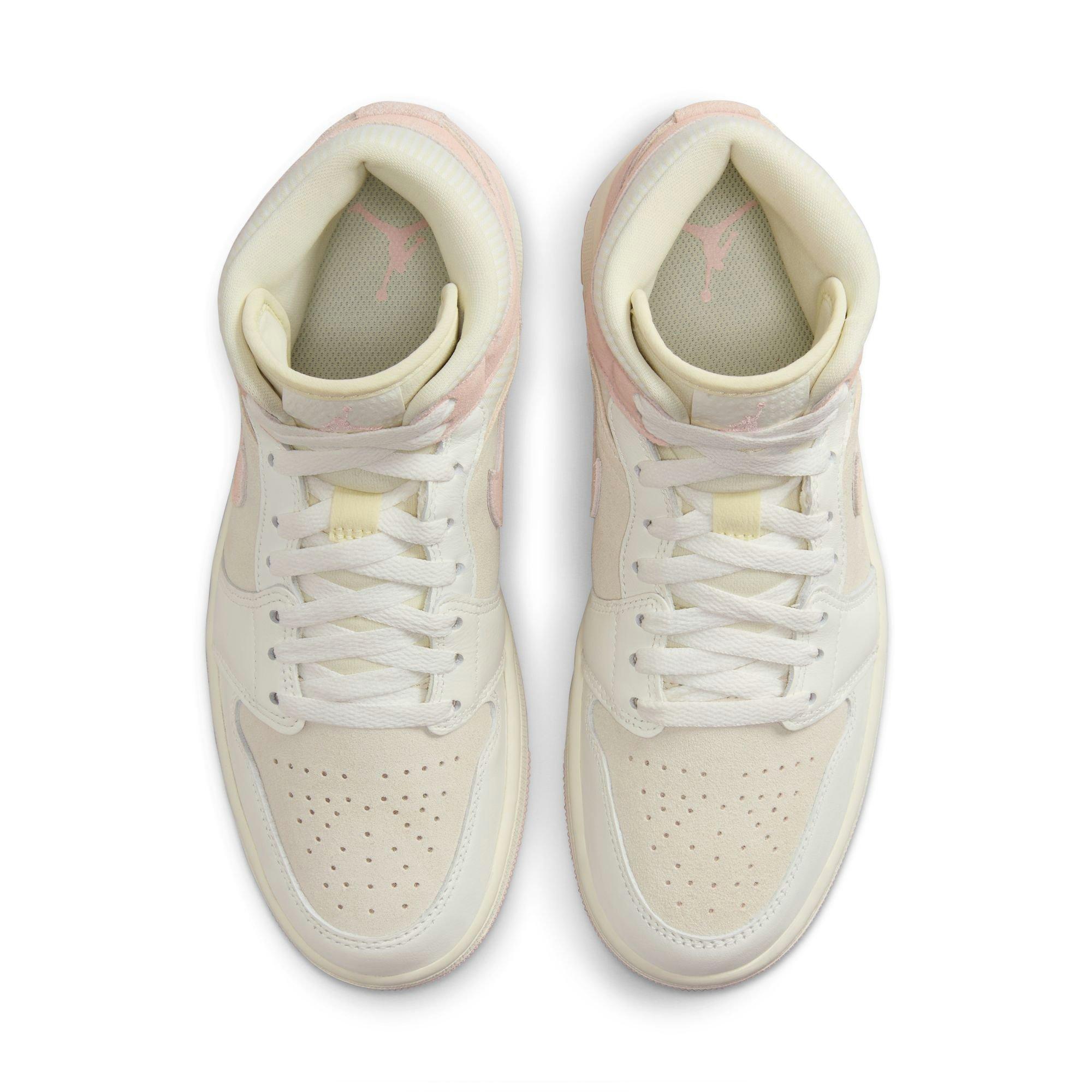Jordan 1 Mid SE "Coconut Milk/Legend Pink/Sail" Women's Shoe - PINK Thumbnail View 7