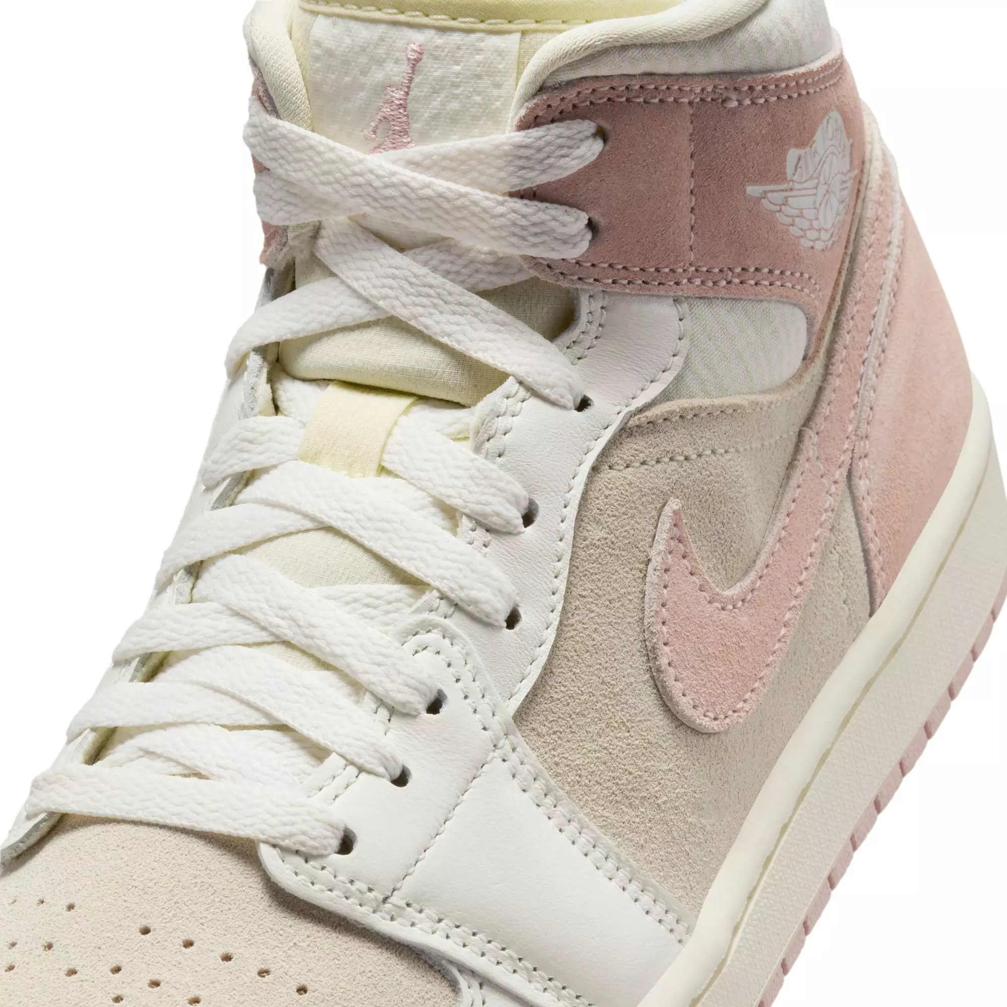 Jordan 1 Mid SE "Coconut Milk/Legend Pink/Sail" Women's Shoe - PINK