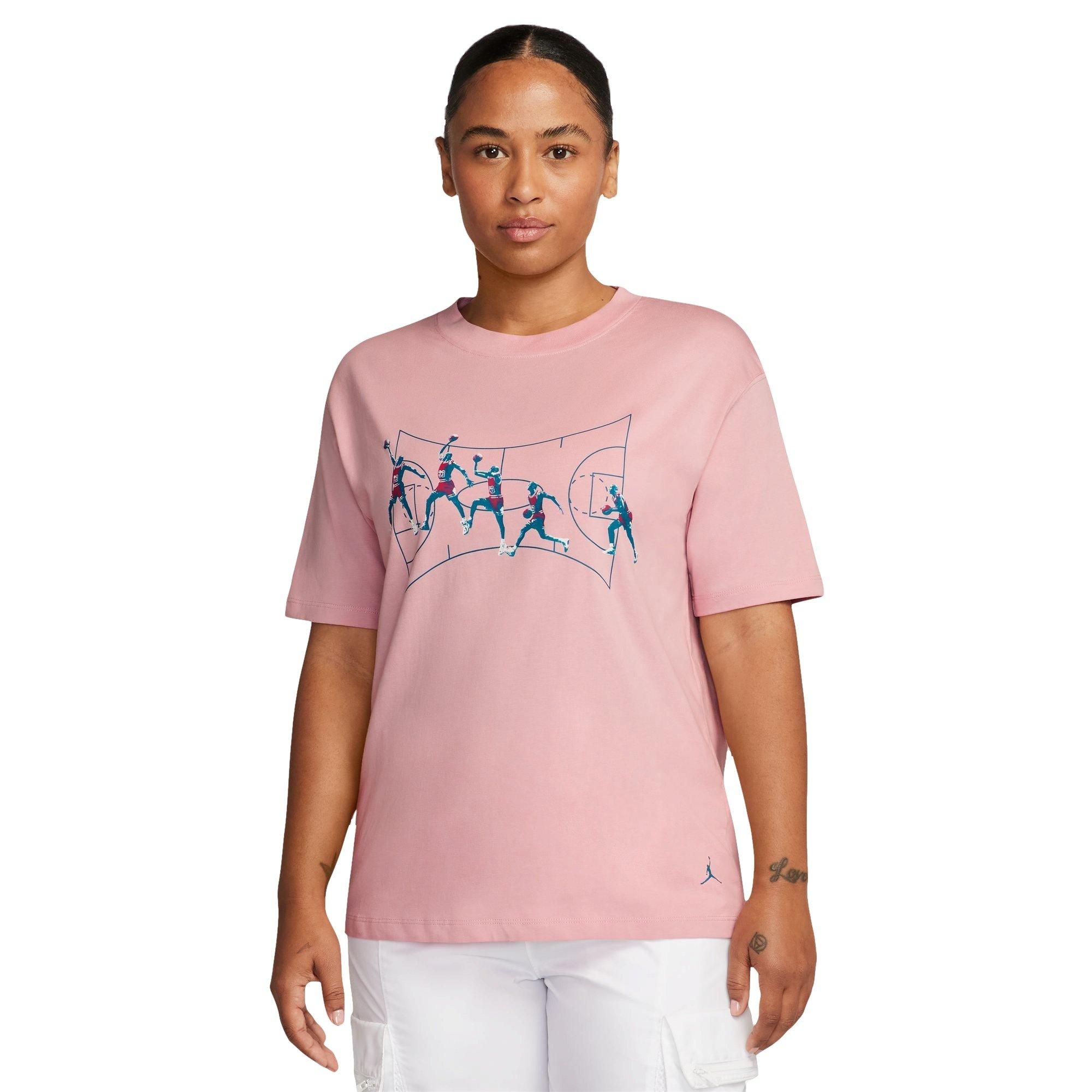 Jordan Women's Graphic Tee 3 - Pink Glaze - PINK/BLACK Thumbnail View 1