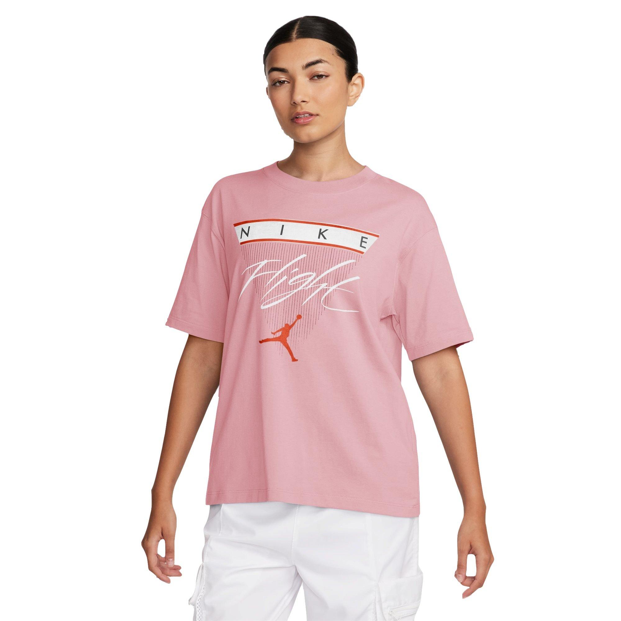 Jordan Women's Flight Heritage Graphic Tee-Pink/Black - PINK/BLACK Thumbnail View 1