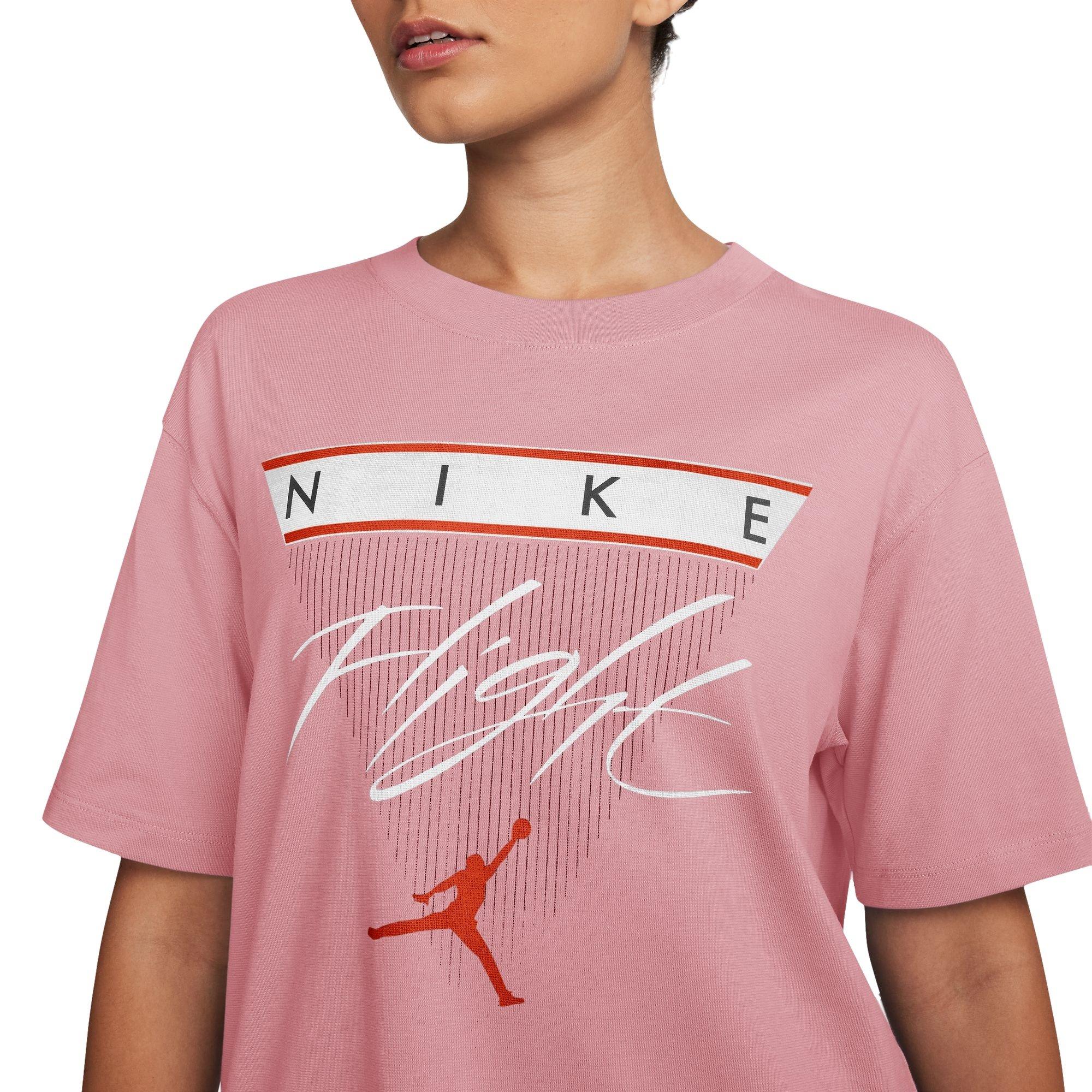 Jordan Women's Flight Heritage Graphic Tee-Pink/Black - PINK/BLACK Thumbnail View 3