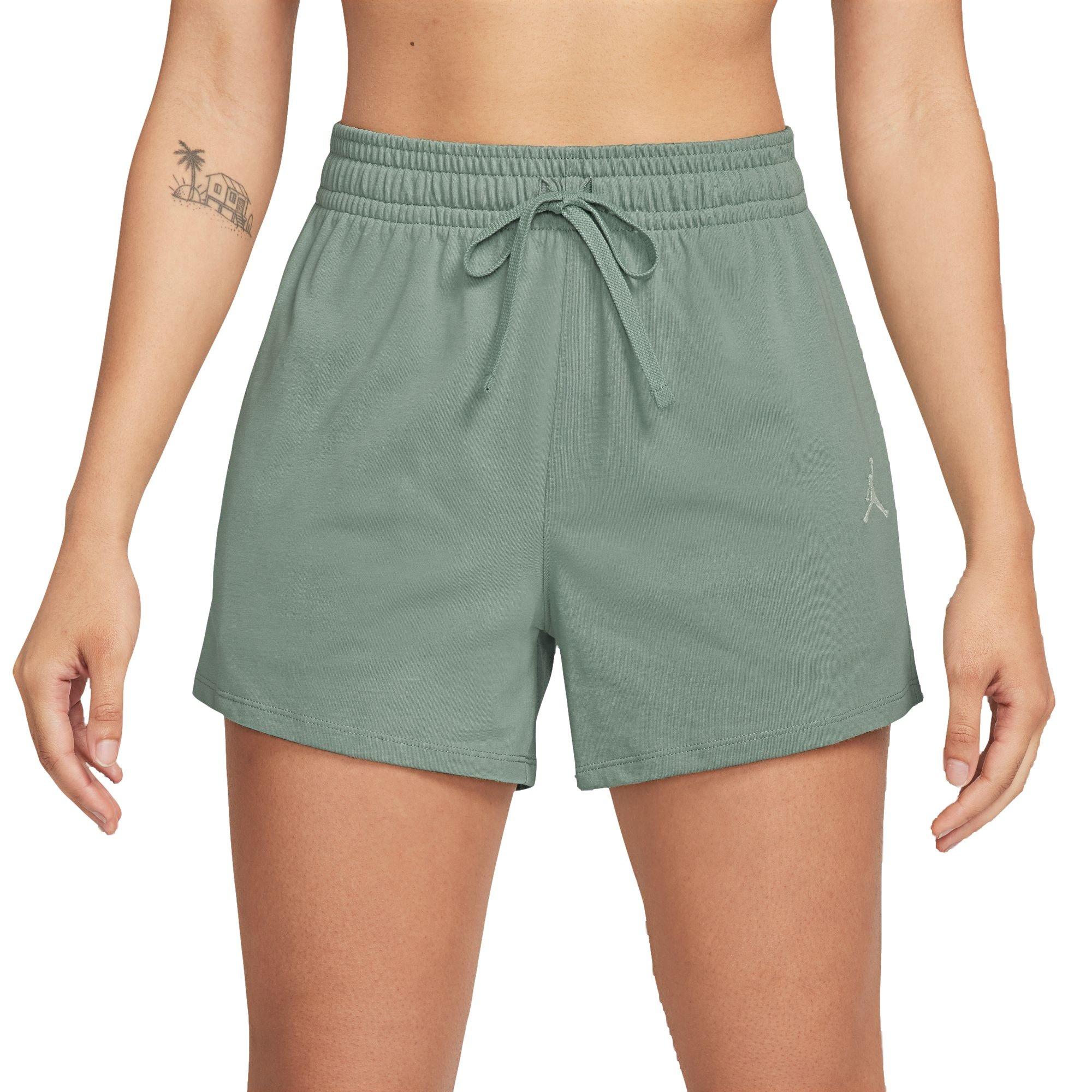 Jordan Women's Knit Solid Core Shorts - Barely Green - DK GREEN