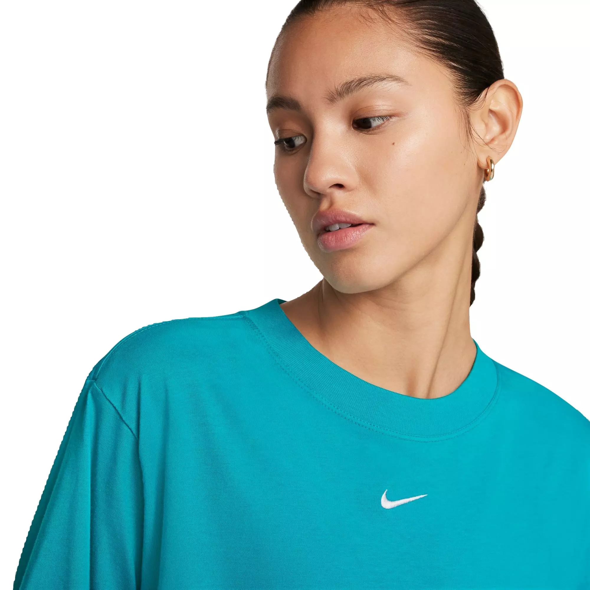 Nike Women's Sportswear Essential Tee-Dk Green - DK GREEN