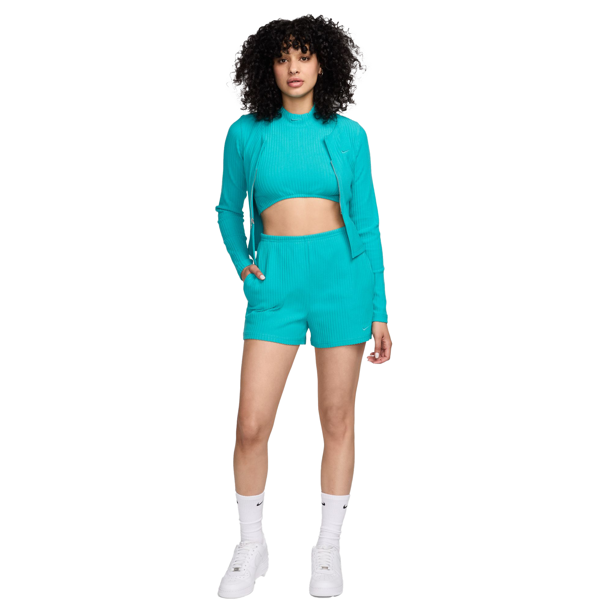 Nike Sportswear Chill Knit High-Waisted Slim 3" Ribbed Women's Shorts