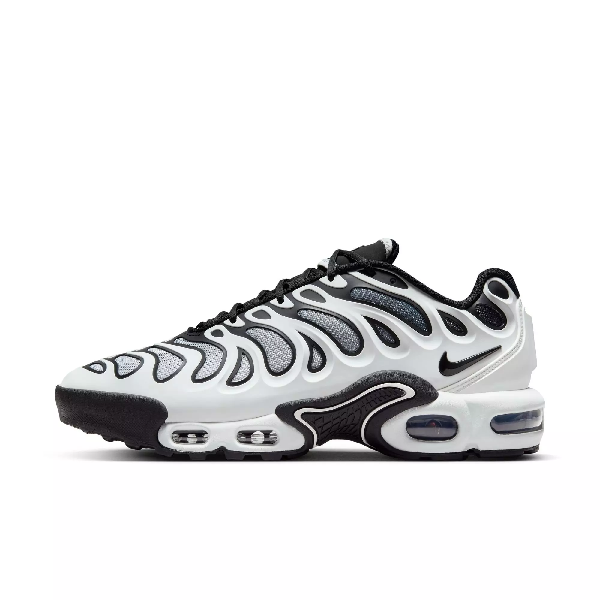 Nike Air Max Plus Drift "White/Black" Women's Shoe - SUMMIT WHITE/BLACK/METALLIC SILVER