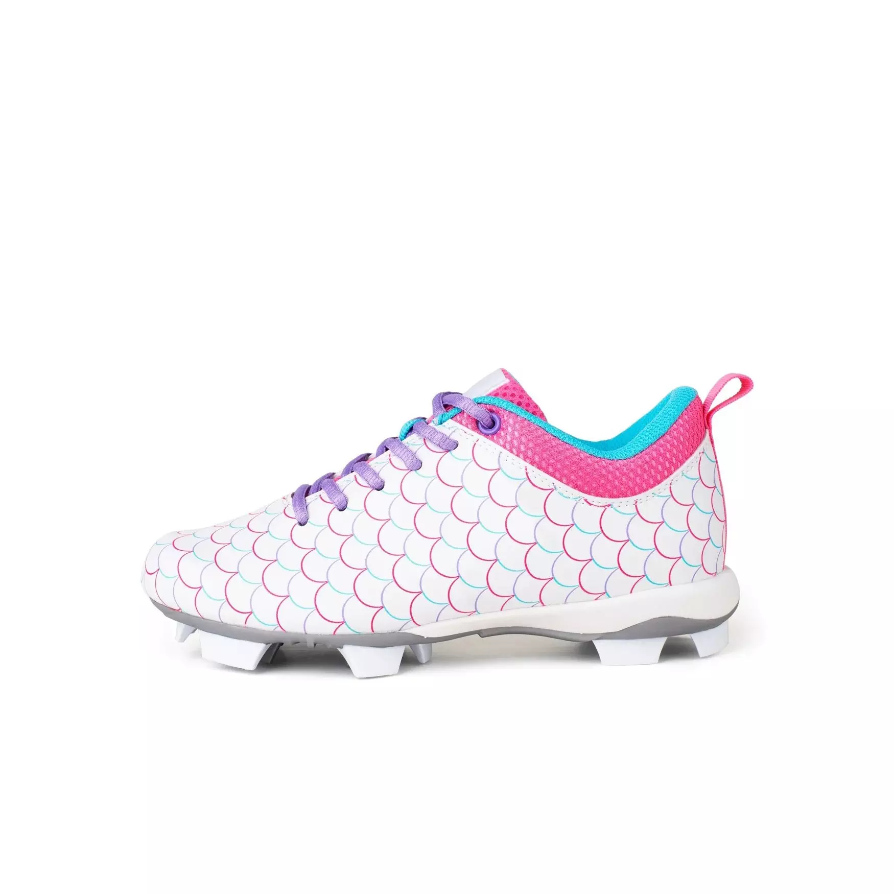 RIP-IT Emma Play-Ball "White/Pink/Purple" Preschool Girls' Softball Cleat - PURPLE/PINK