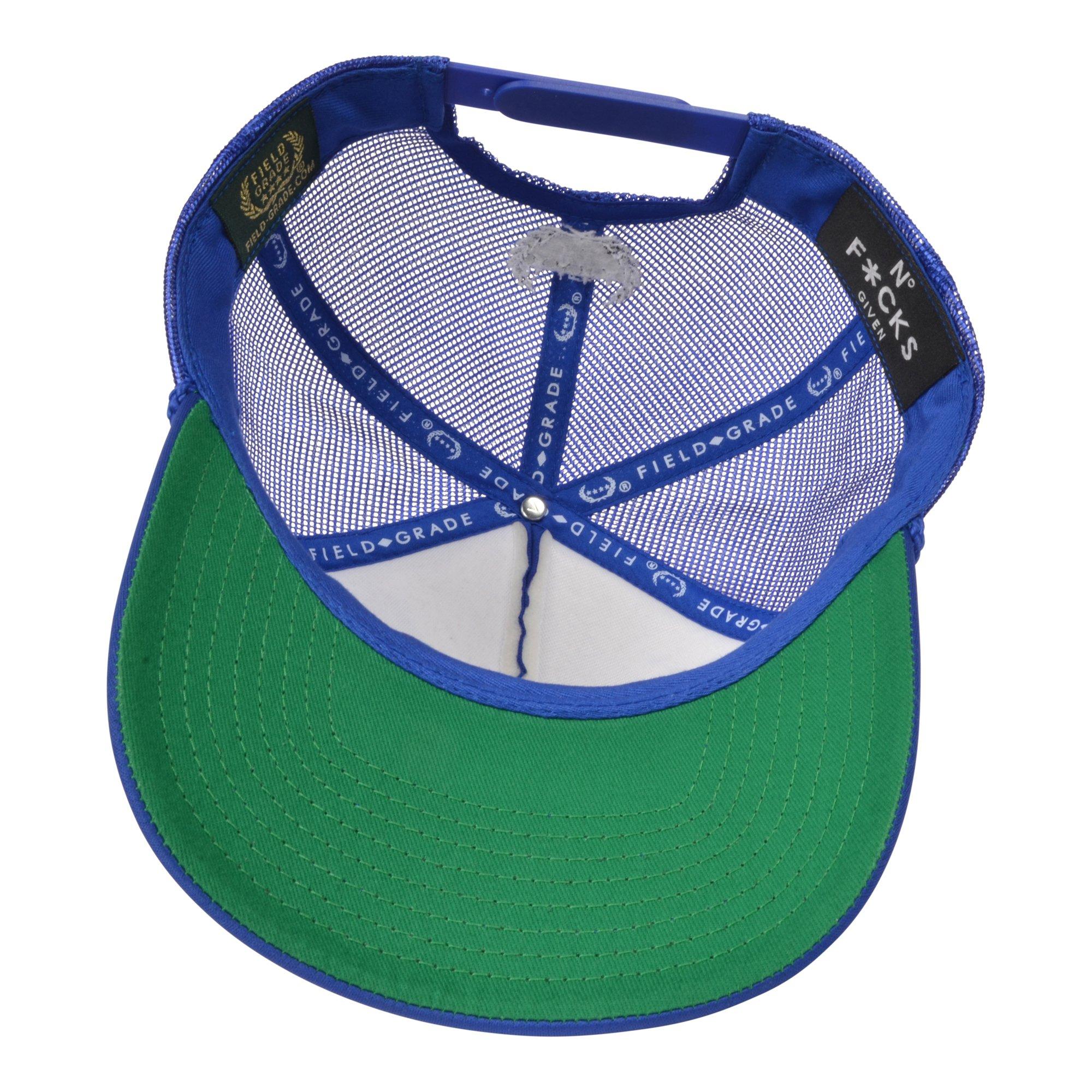 Field Grade No F*cks Given Trucker Snapback-Royal - ROYAL Thumbnail View 4