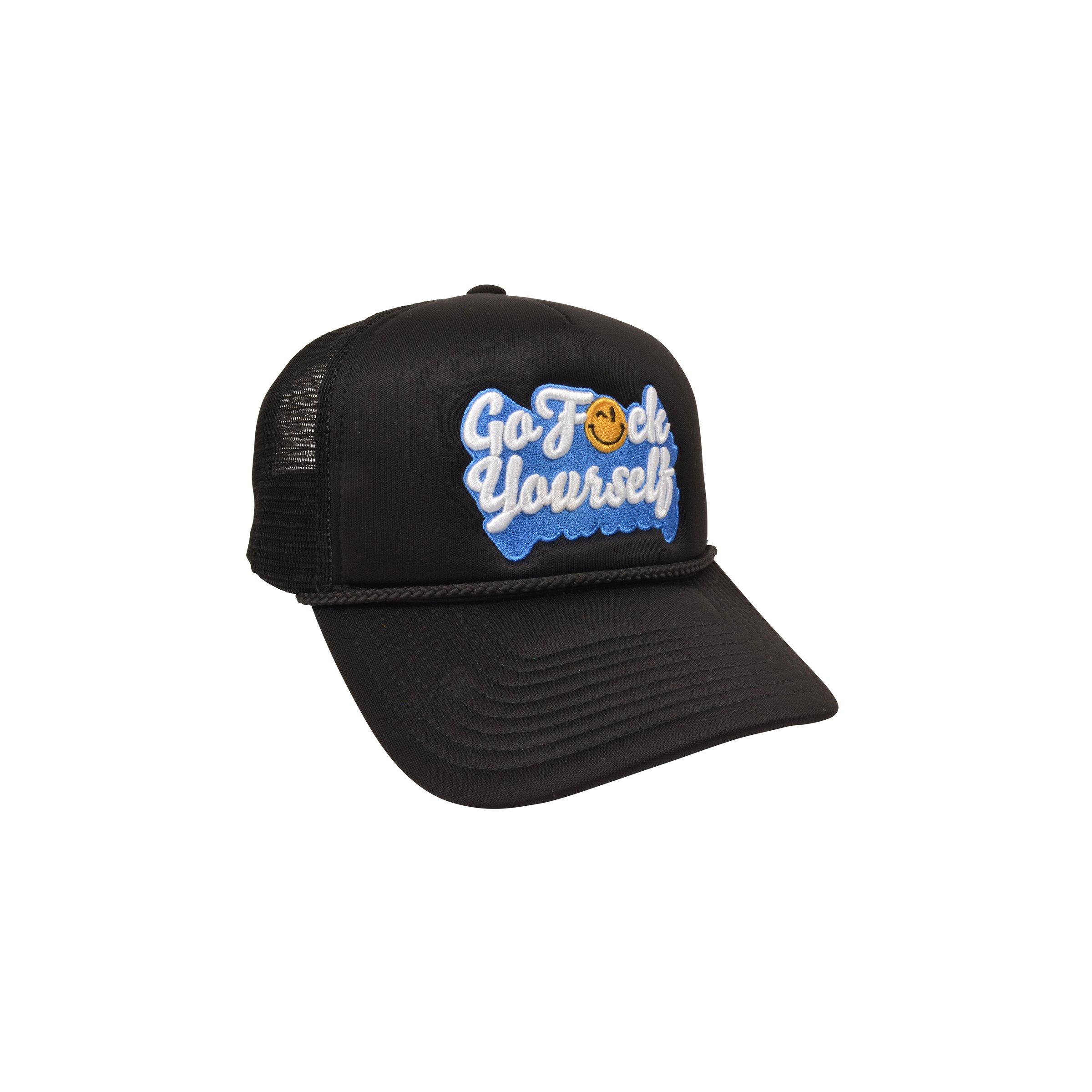 Field Grade F. Yourself Trucker Snapback-Black/Blue - BLACK Thumbnail View 2