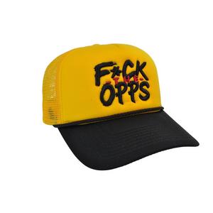 Field Grade F*cks The Opps Trucker Snapback-Yellow/Black