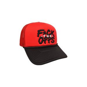 Field Grade F*cks The Opps Trucker Snapback-Black/Red