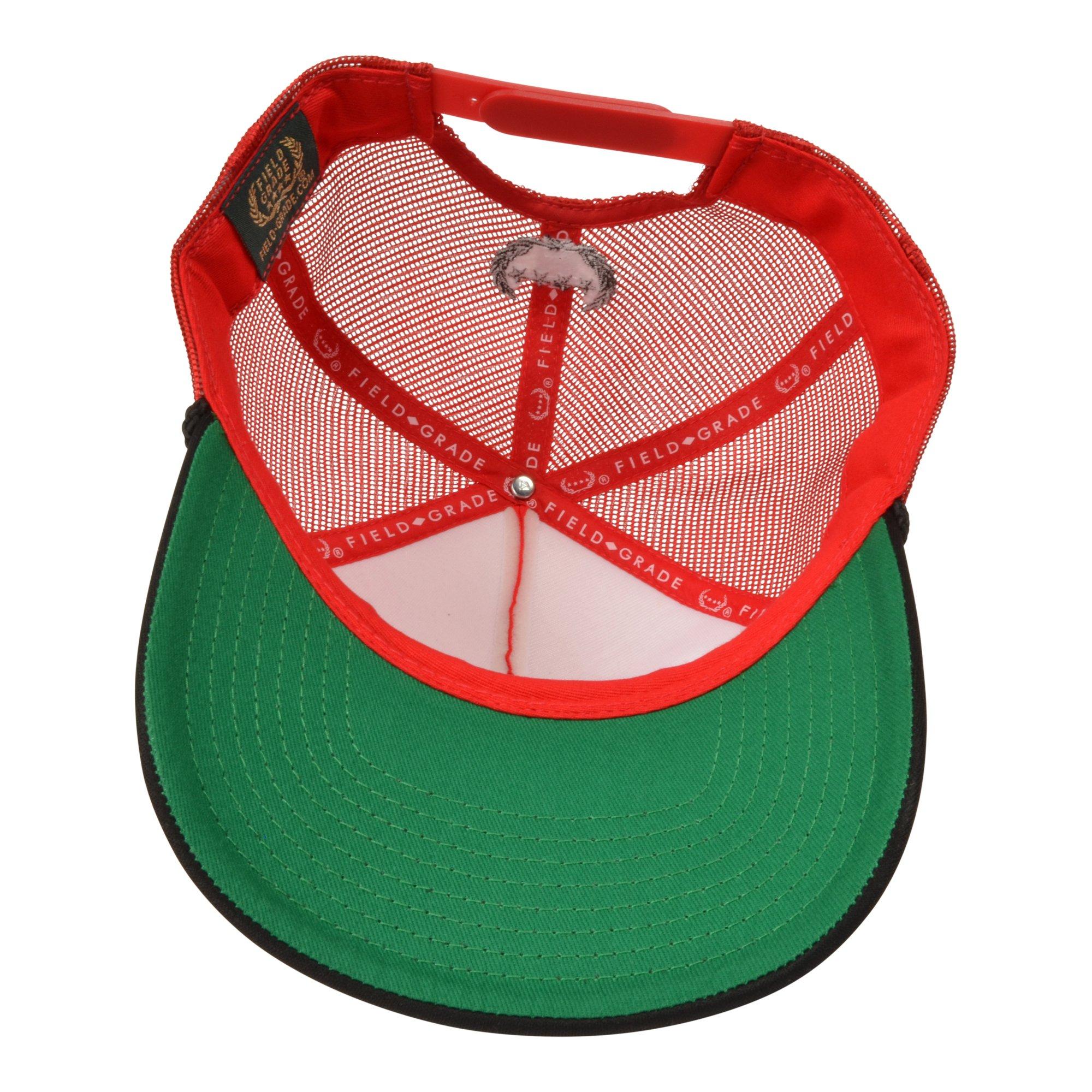 Field Grade F*cks The Opps Trucker Snapback-Black/Red - BLACK/RED Thumbnail View 4