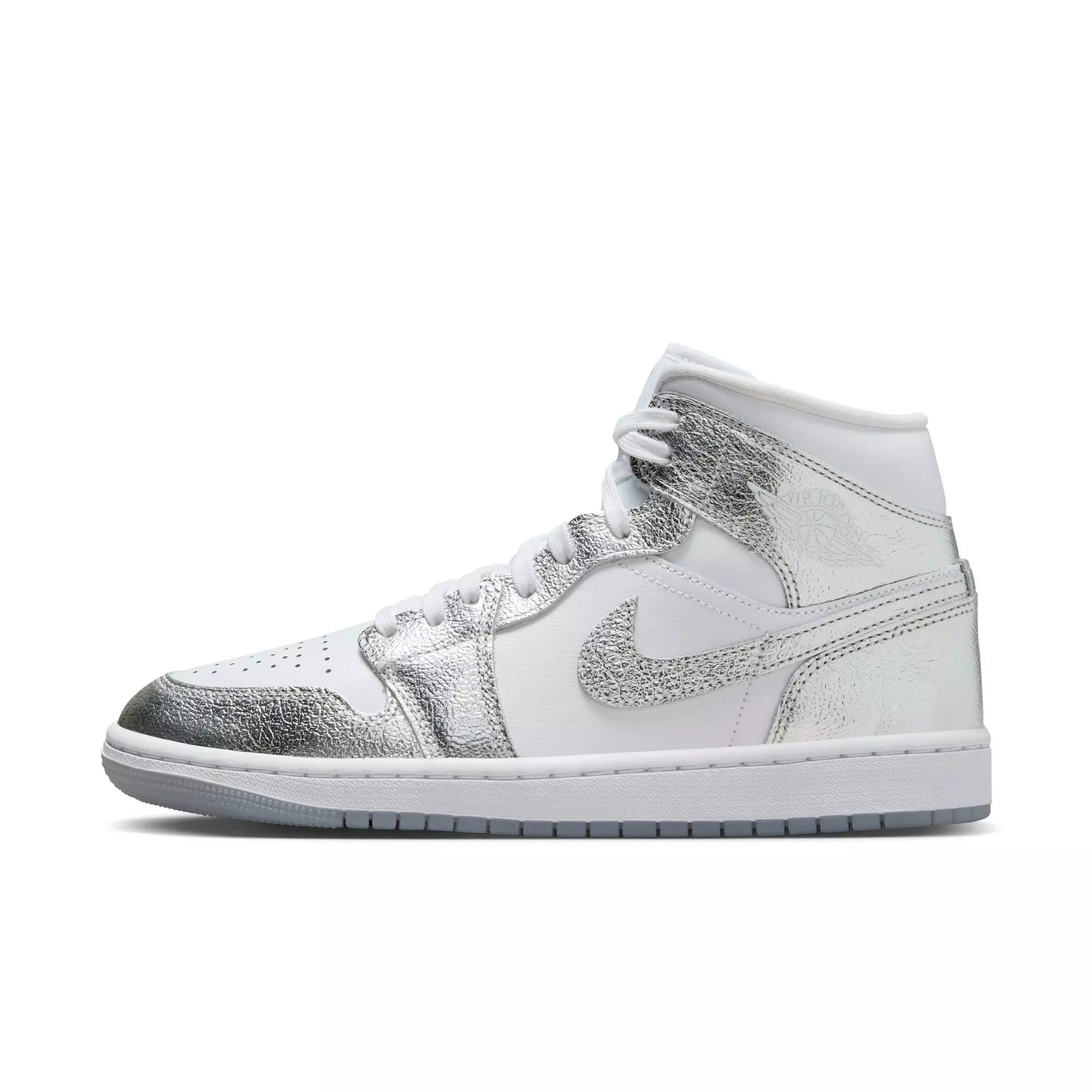 Jordan Mid SE "White/Metallic Silver/Wolf Grey" Women's Shoe - WHITE/SILVER