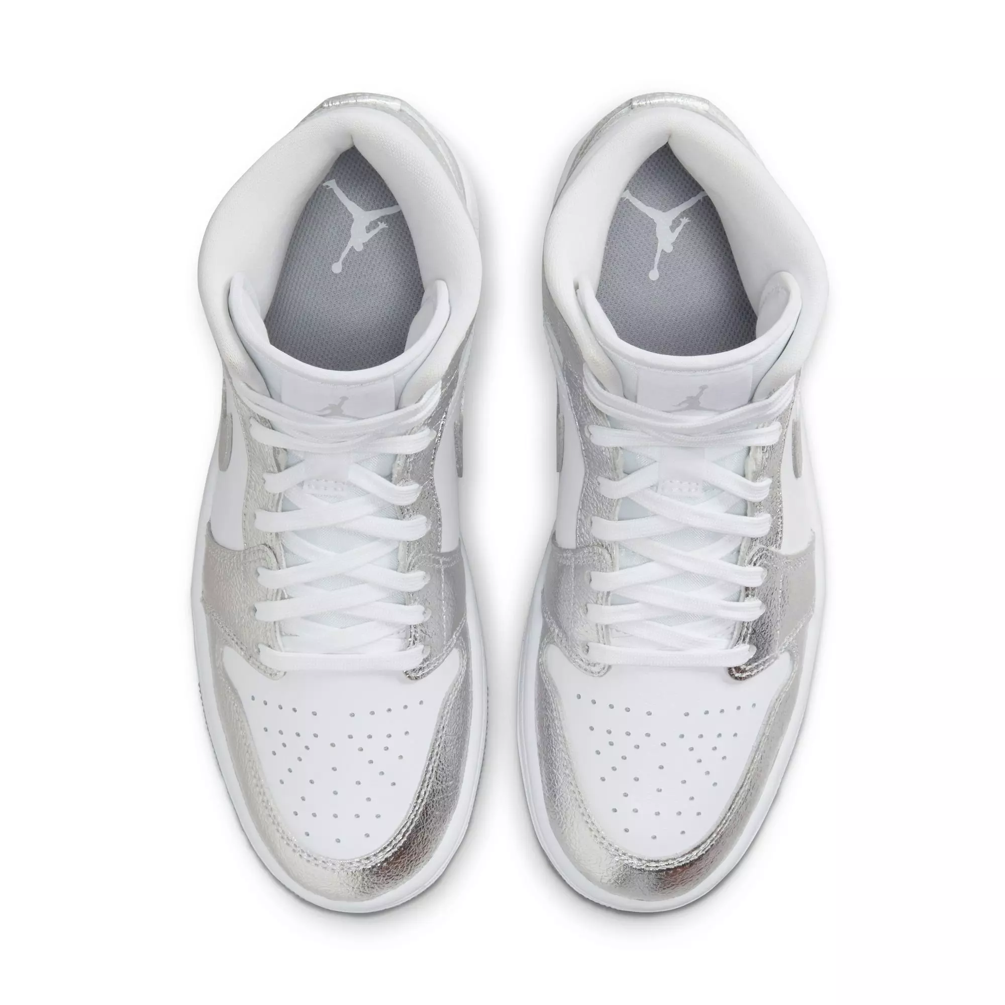 Jordan Mid SE "White/Metallic Silver/Wolf Grey" Women's Shoe - WHITE/SILVER