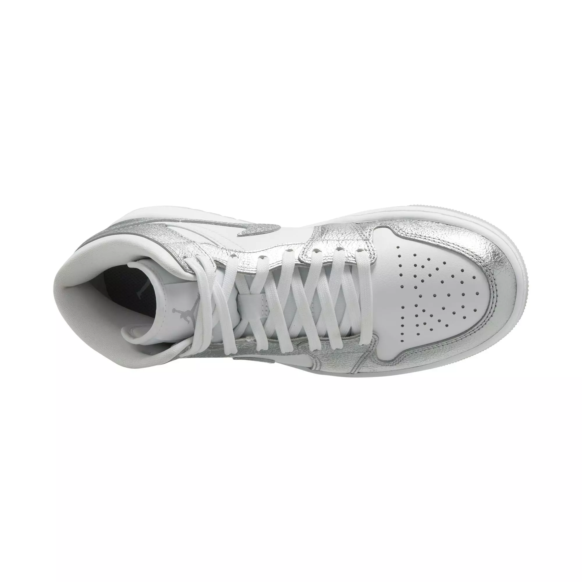 Jordan Mid SE "White/Metallic Silver/Wolf Grey" Women's Shoe - WHITE/SILVER