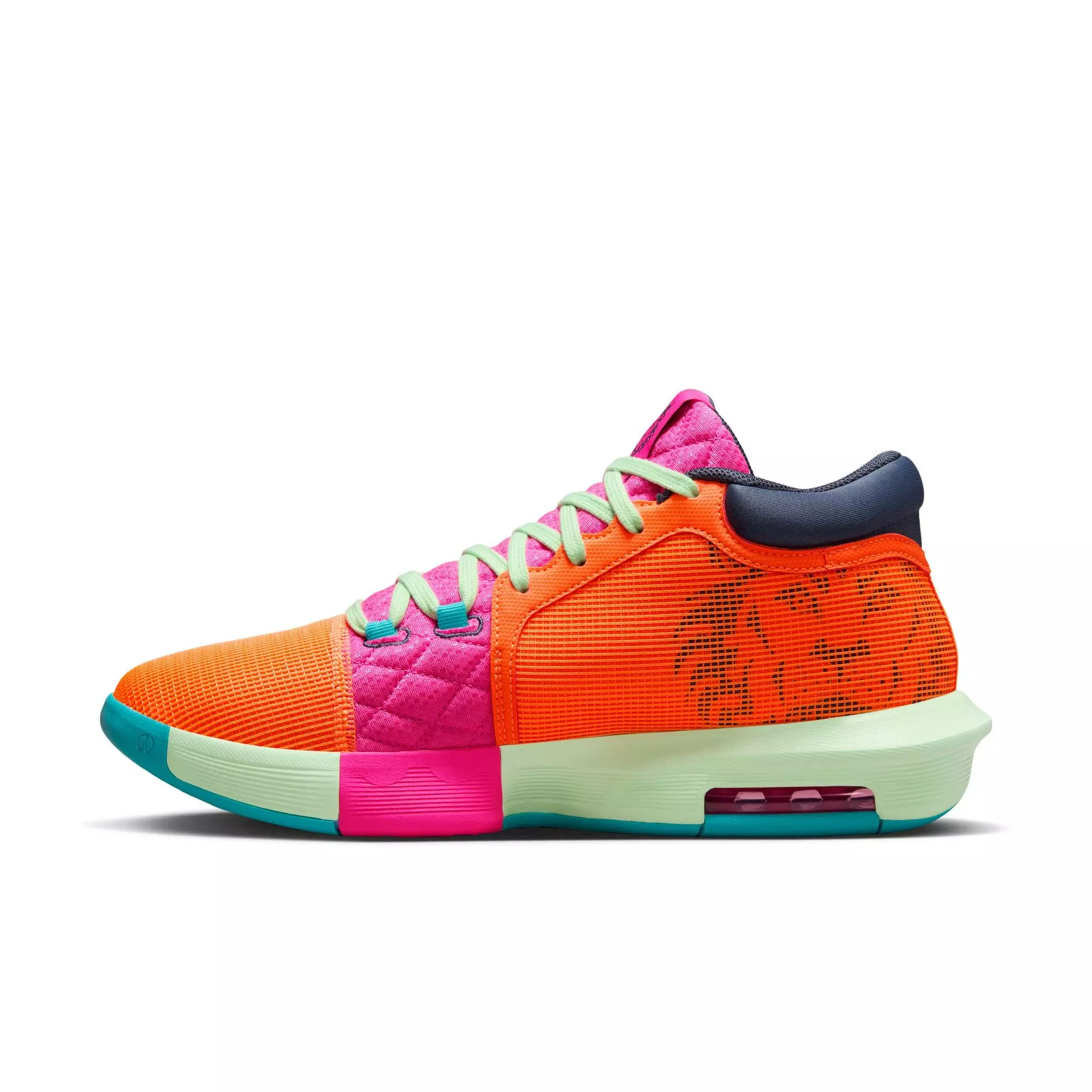 Nike LeBron Witness 8 "Total Orange/Thunder Blue/Laser Fuchsia" Men's Basketball Shoe - Total Orange/Thunder Blue/Laser Fuchsia