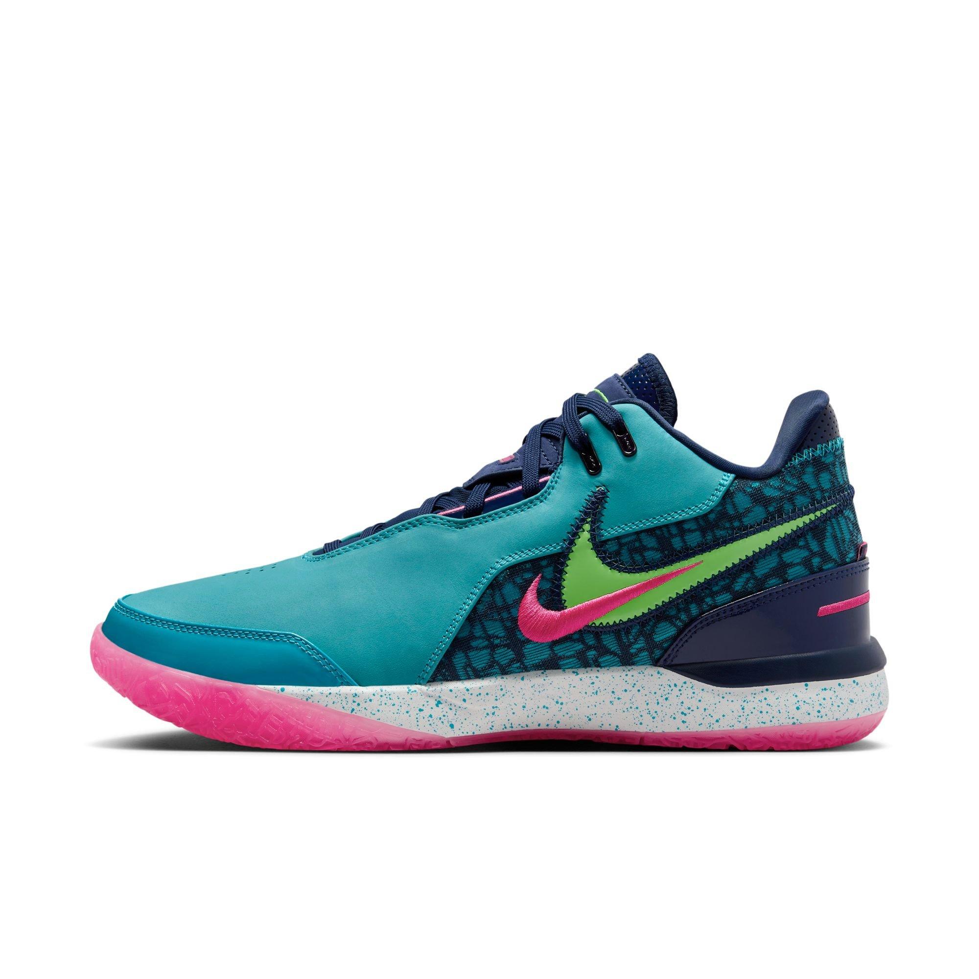 Nike LeBron NXXT Gen AMPD "Dusty Cactus/Green Strike/Midnight Navy" Men's Basketball Shoe - MULTI-COLOR Thumbnail View 3