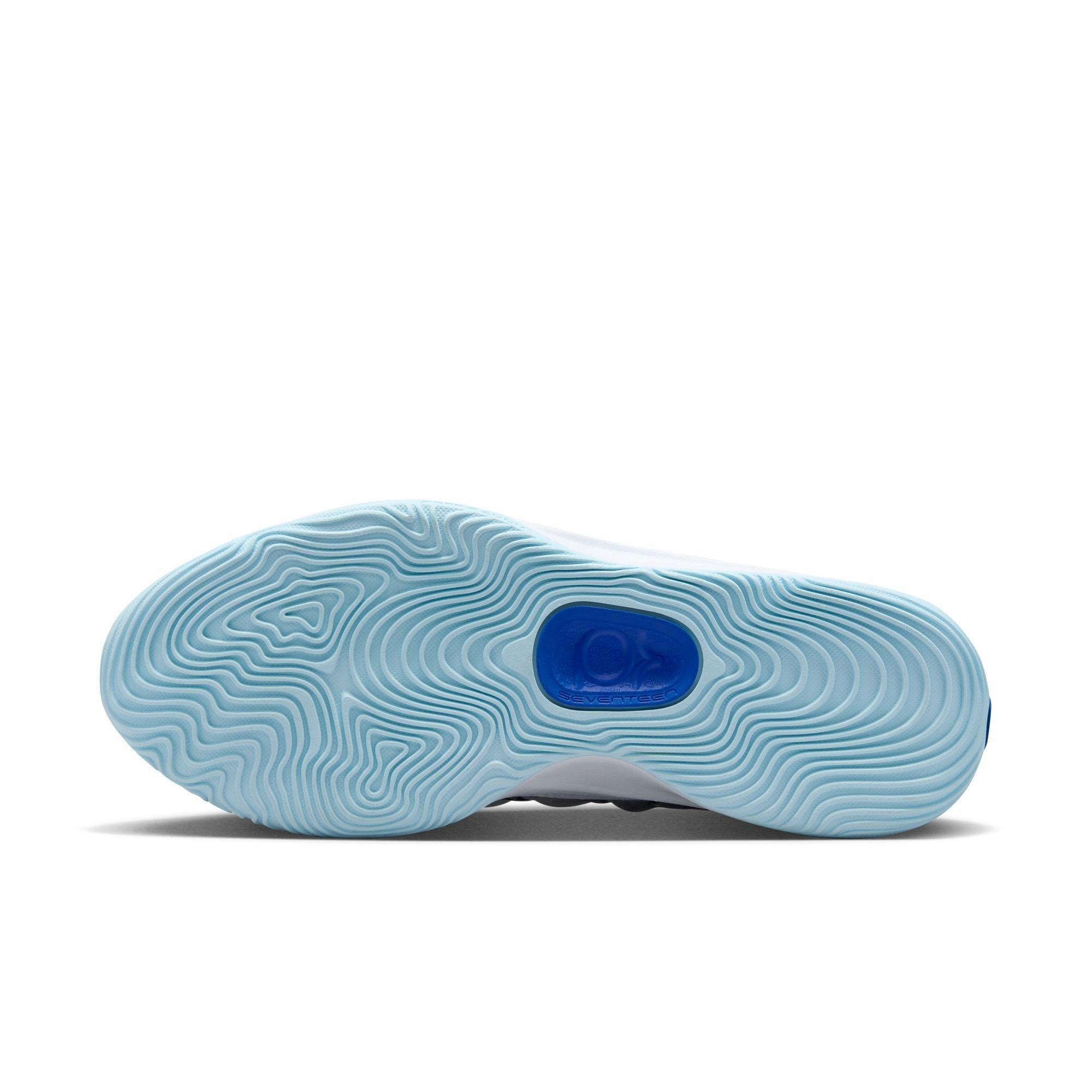 Nike KD17 "Glacial Rift" Men's Basketball Shoe - WHITE/BLACK/GAME ROYAL Thumbnail View 10