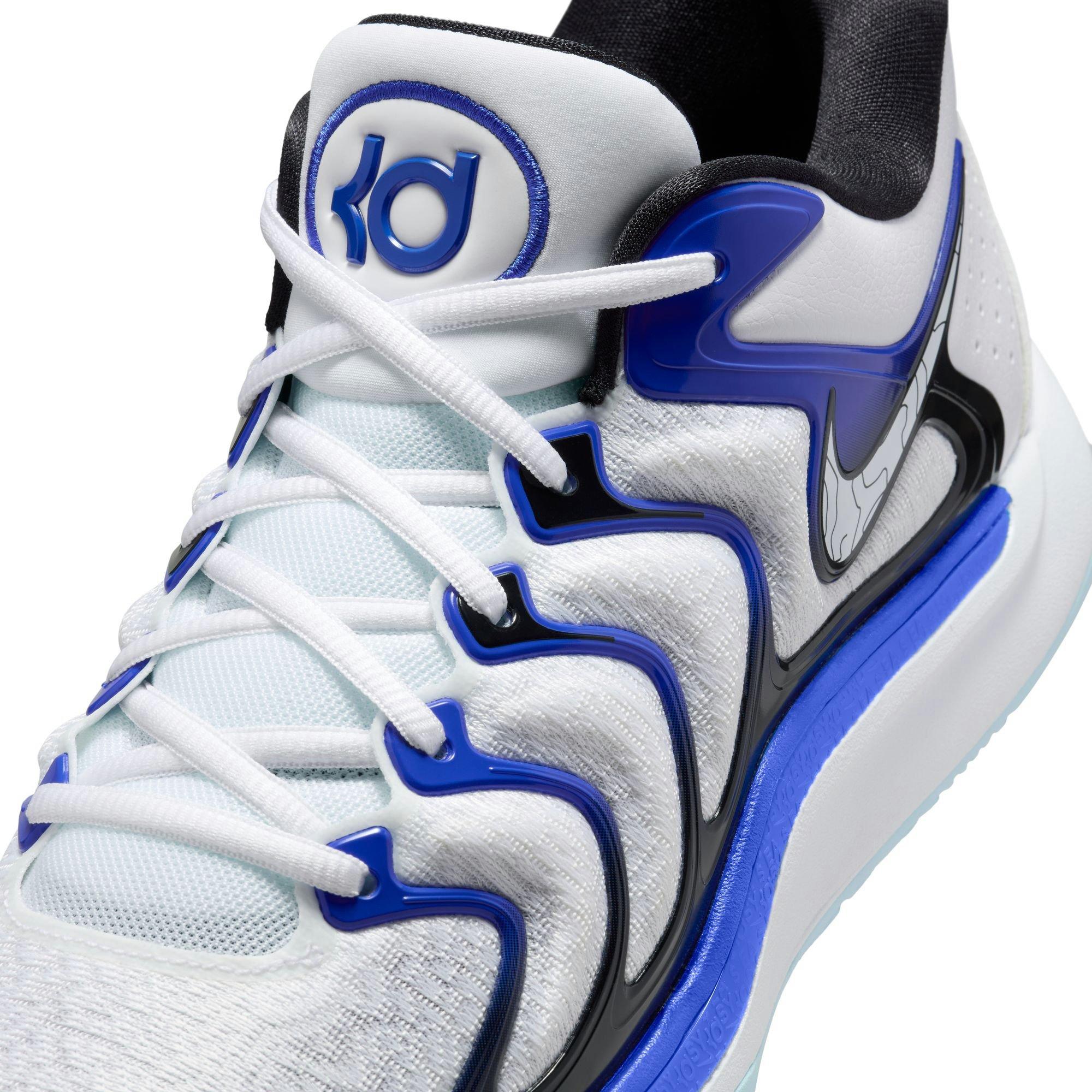 Nike KD17 "Glacial Rift" Men's Basketball Shoe - WHITE/BLACK/GAME ROYAL Thumbnail View 4