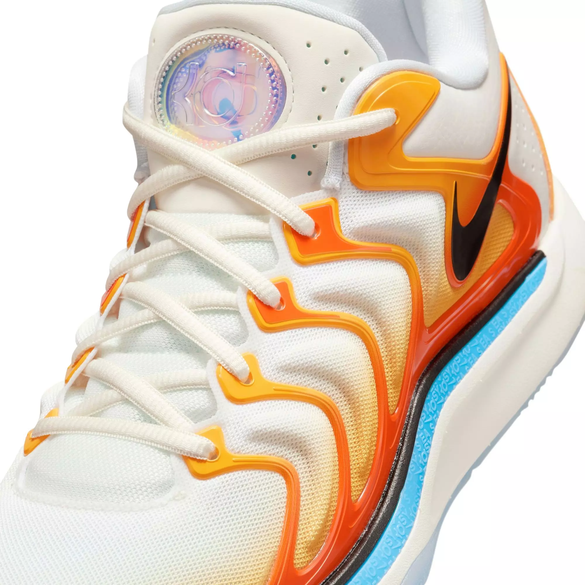 Nike KD17 "Sunrise" Men's Basketball Shoe - UNIVERSITY GOLD/BLACK/SAFETY ORANGE