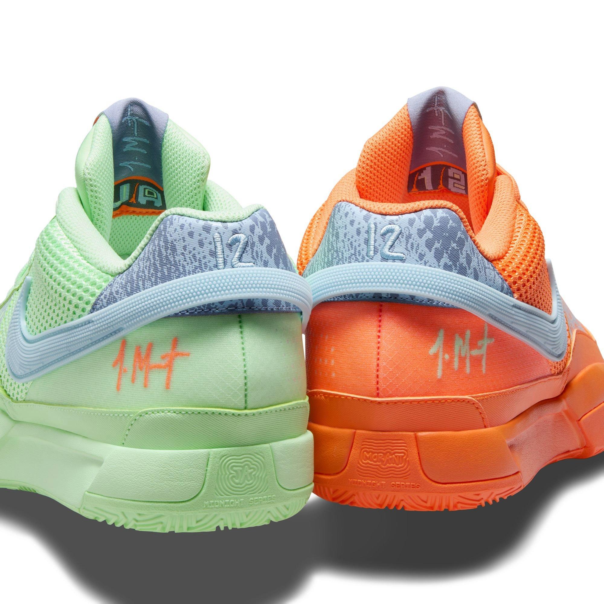 Nike Ja 1 "Bright Mandarin" Men's Basketball Shoe - BRIGHT MANDARIN/WHITE/VAPOR GREEN Thumbnail View 7