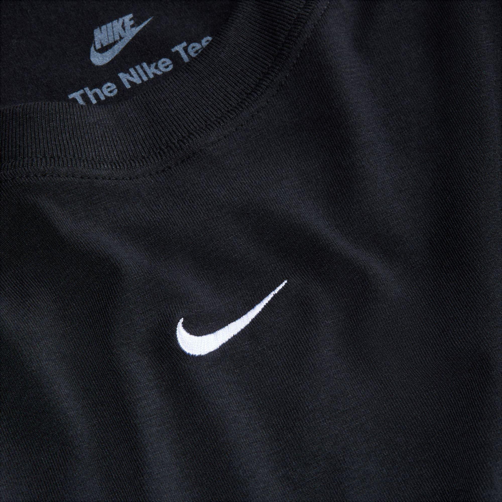Nike Women's Sportswear Chill Knit Mod Crop Tee - BLACK Thumbnail View 4