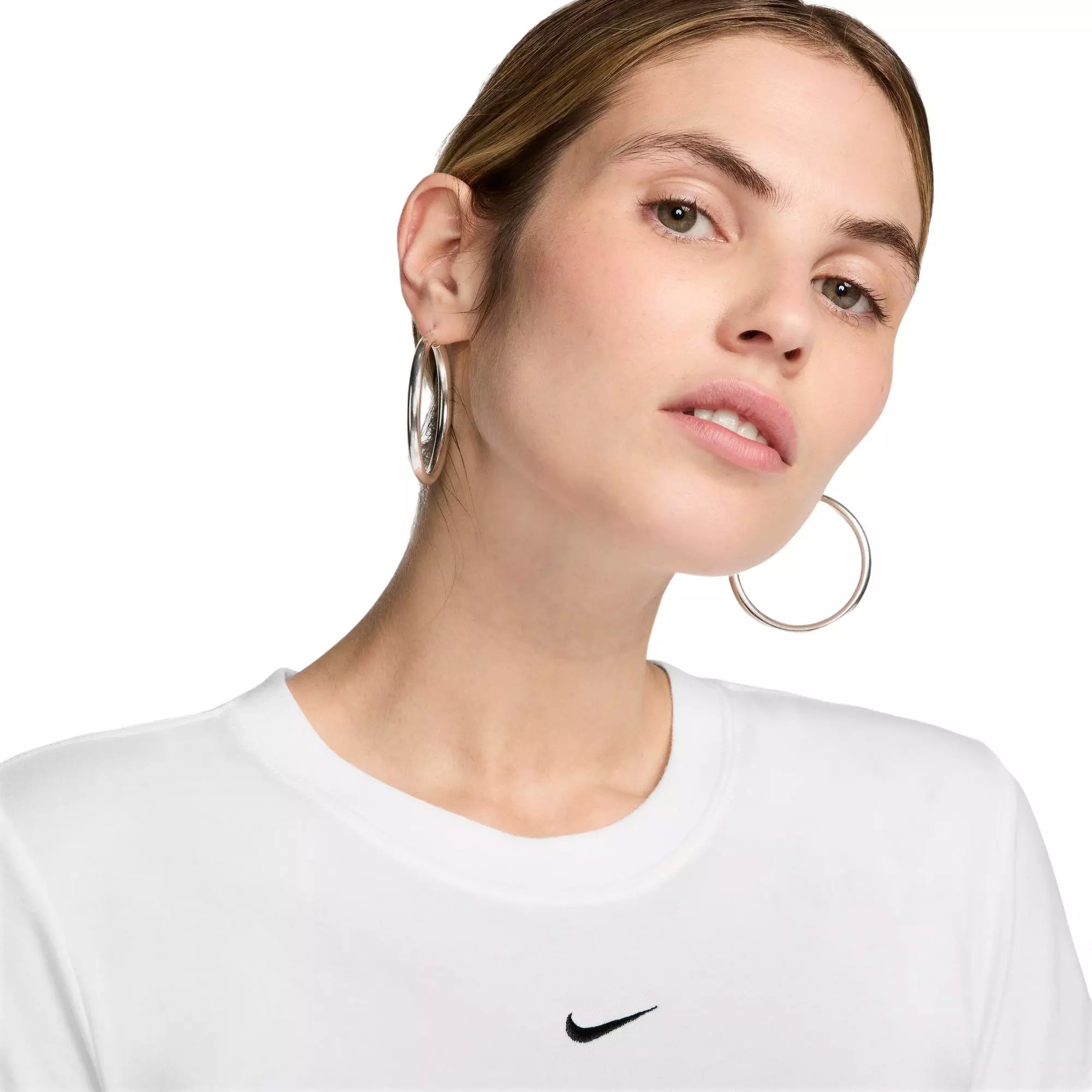 Nike Women's Sportswear Chill Knit Mod Crop Tee - White - WHITE