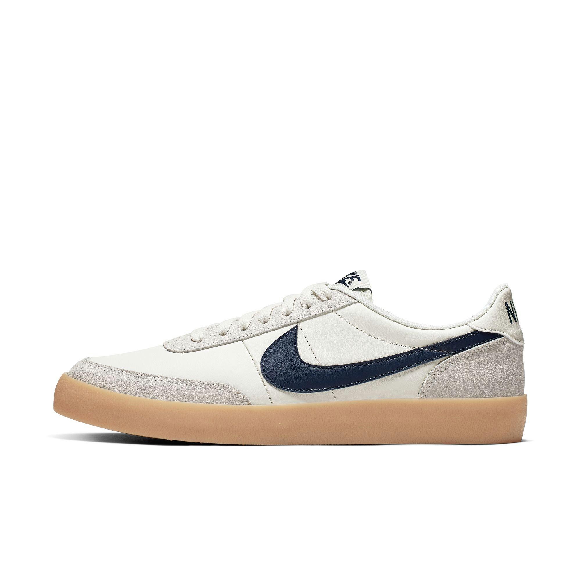 Nike Killshot 2 Leather "Sail/Midnight Navy/Gun Yellow" Men's Shoe - OFF-WHITE/BLUE Thumbnail View 3